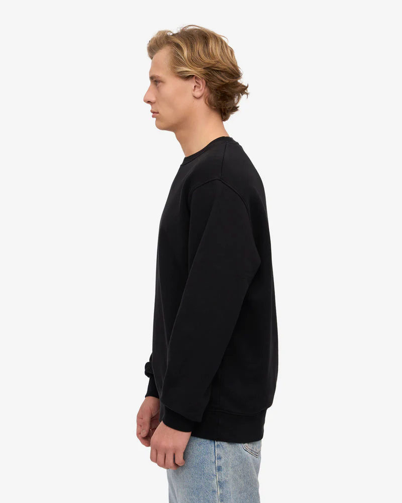 Colorful Standard Mens Classic Organic Crew Neck Sweatshirt - Deep Black - Image 5