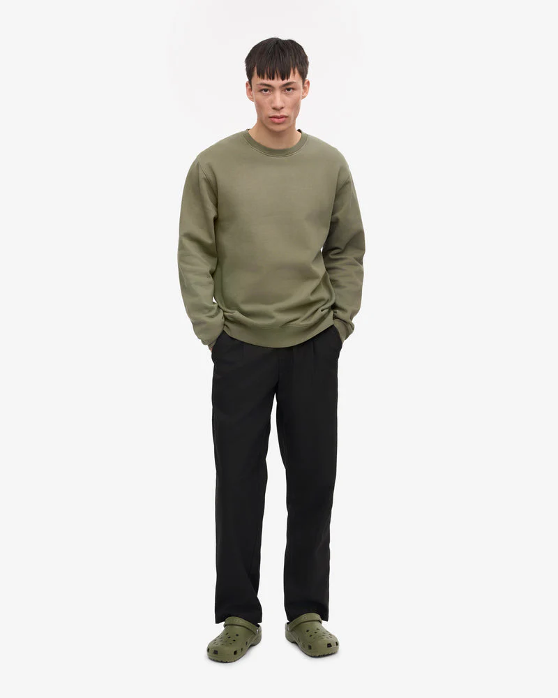 Colorful Standard Mens Classic Organic Crew Neck Sweatshirt - Dusty Olive - Image 3
