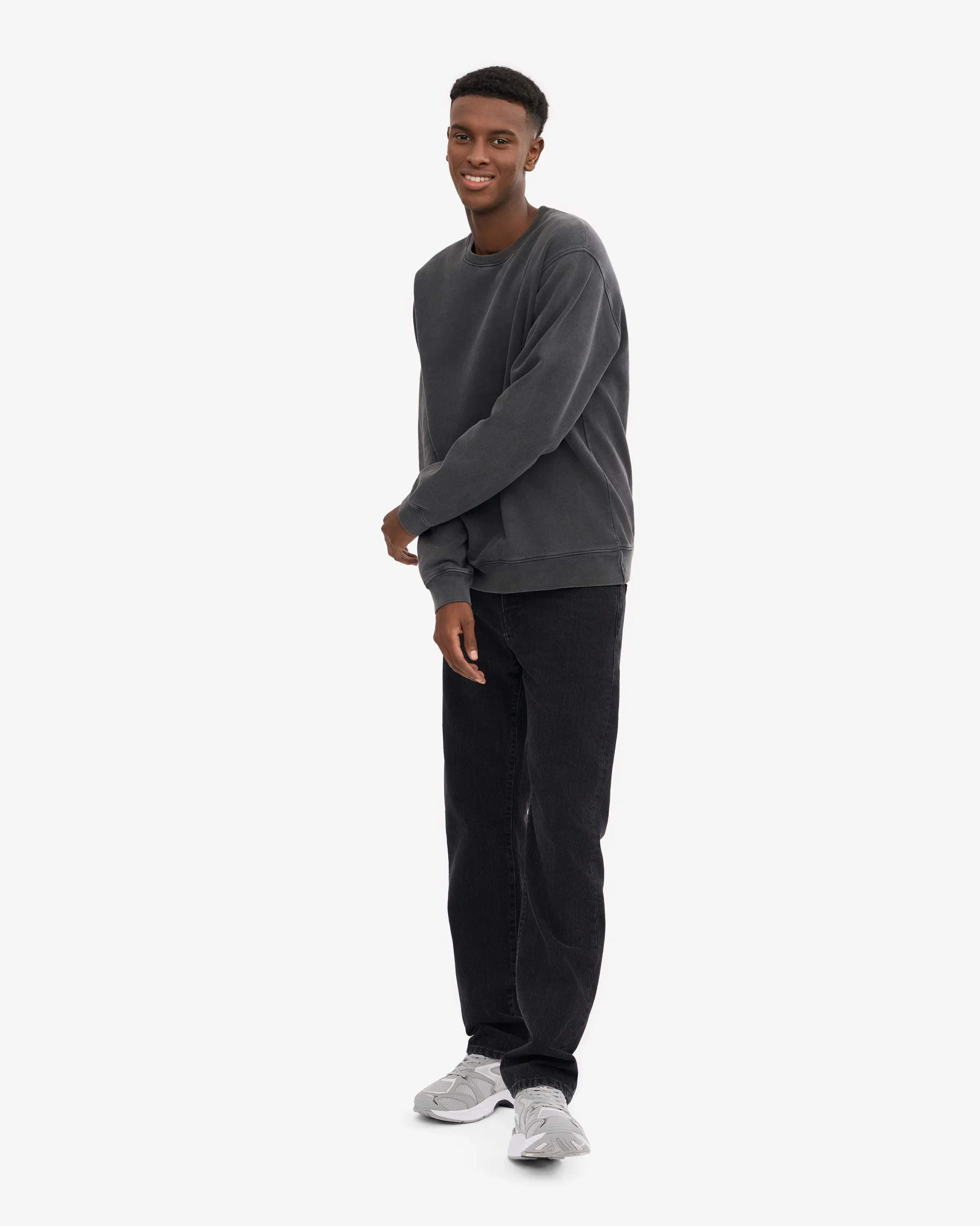 Colorful Standard Mens Classic Organic Crew Neck Sweatshirt - Faded Black - Image 4
