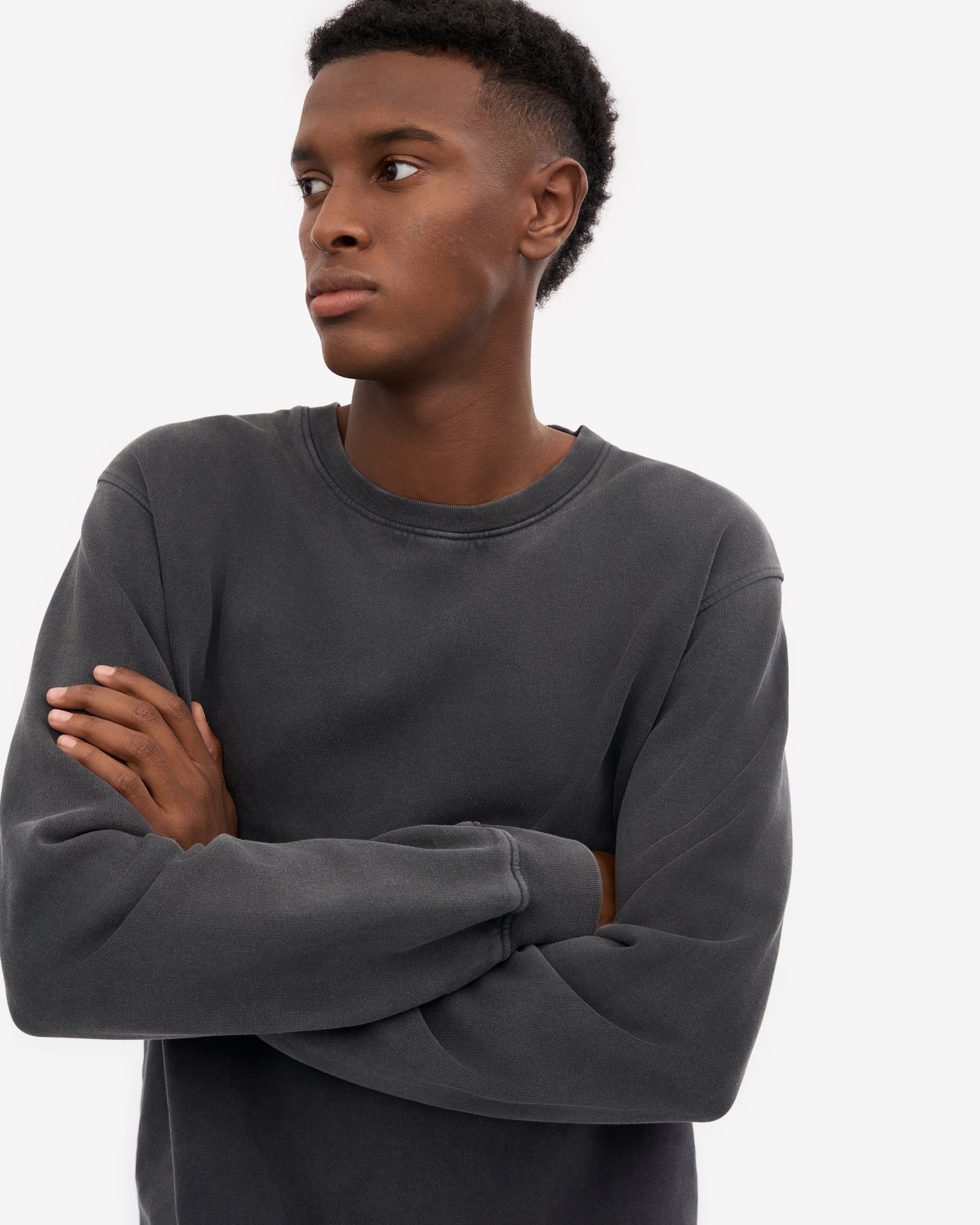 Colorful Standard Mens Classic Organic Crew Neck Sweatshirt - Faded Black - Image 5