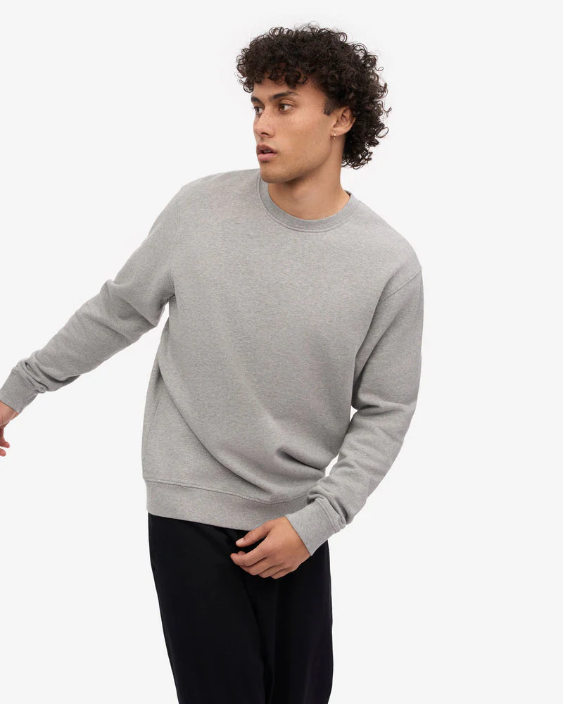 Colorful Standard Mens Classic Organic Crew Neck Sweatshirt - Heather Grey - Image 2