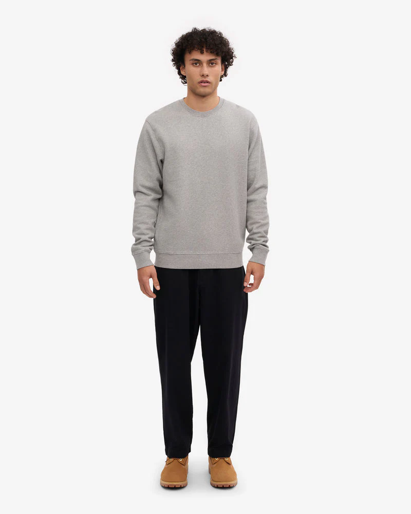Colorful Standard Mens Classic Organic Crew Neck Sweatshirt - Heather Grey - Image 3