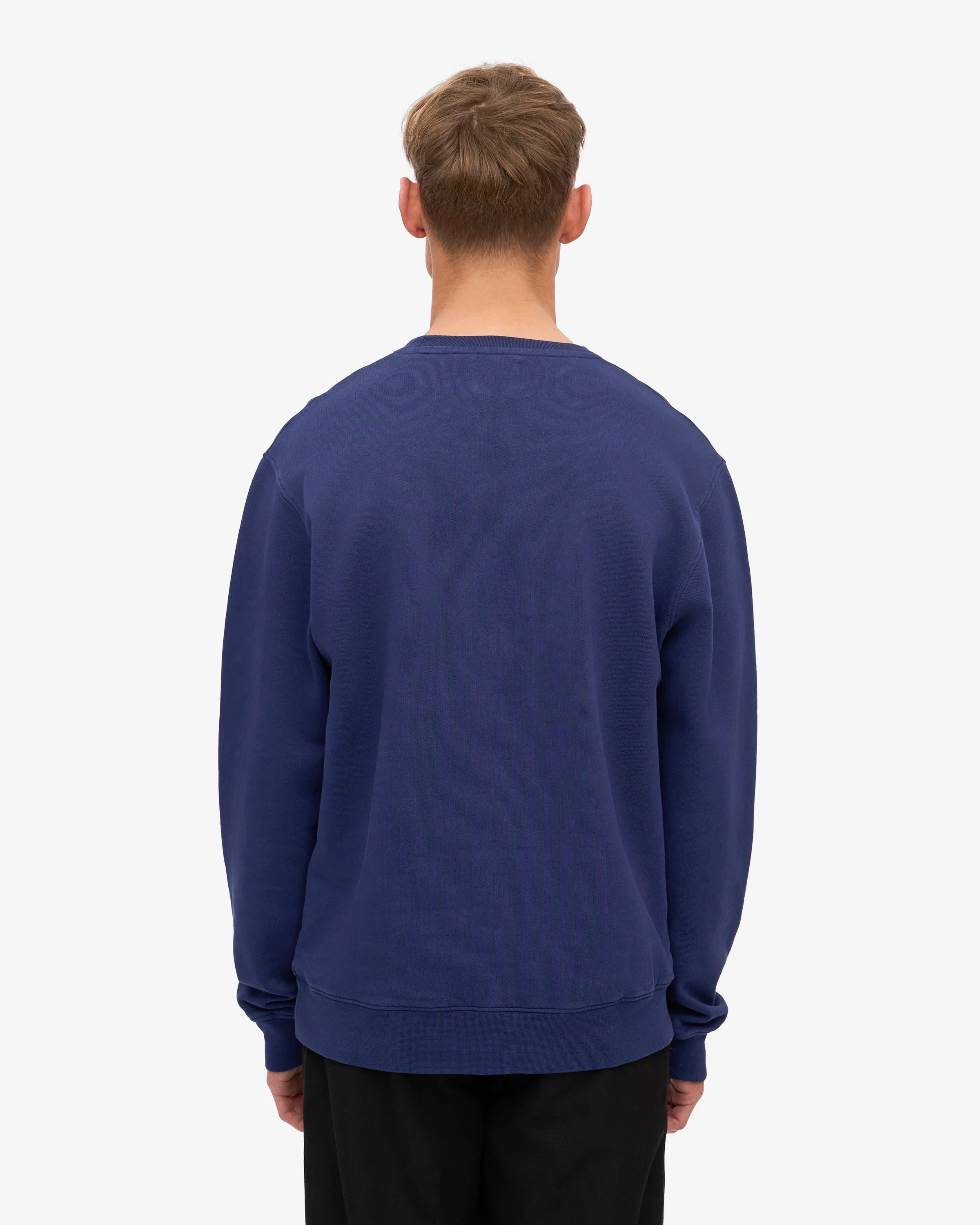 Colorful Standard Mens Classic Organic Crew Neck Sweatshirt - Marine Blue - Image 3