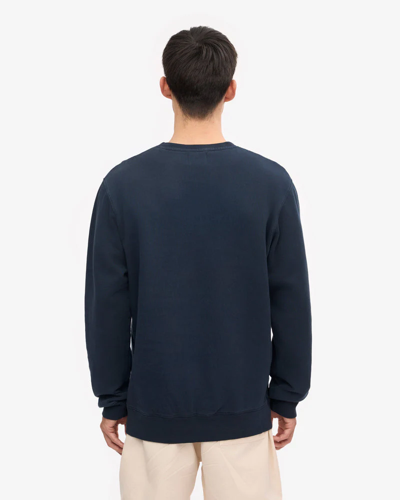 Colorful Standard Mens Classic Organic Crew Neck Sweatshirt - Navy Blue - Image 4