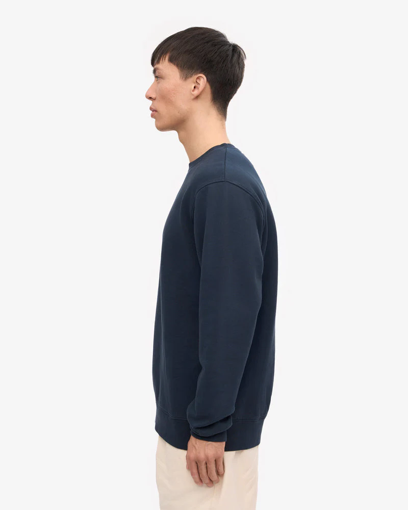 Colorful Standard Mens Classic Organic Crew Neck Sweatshirt - Navy Blue - Image 5