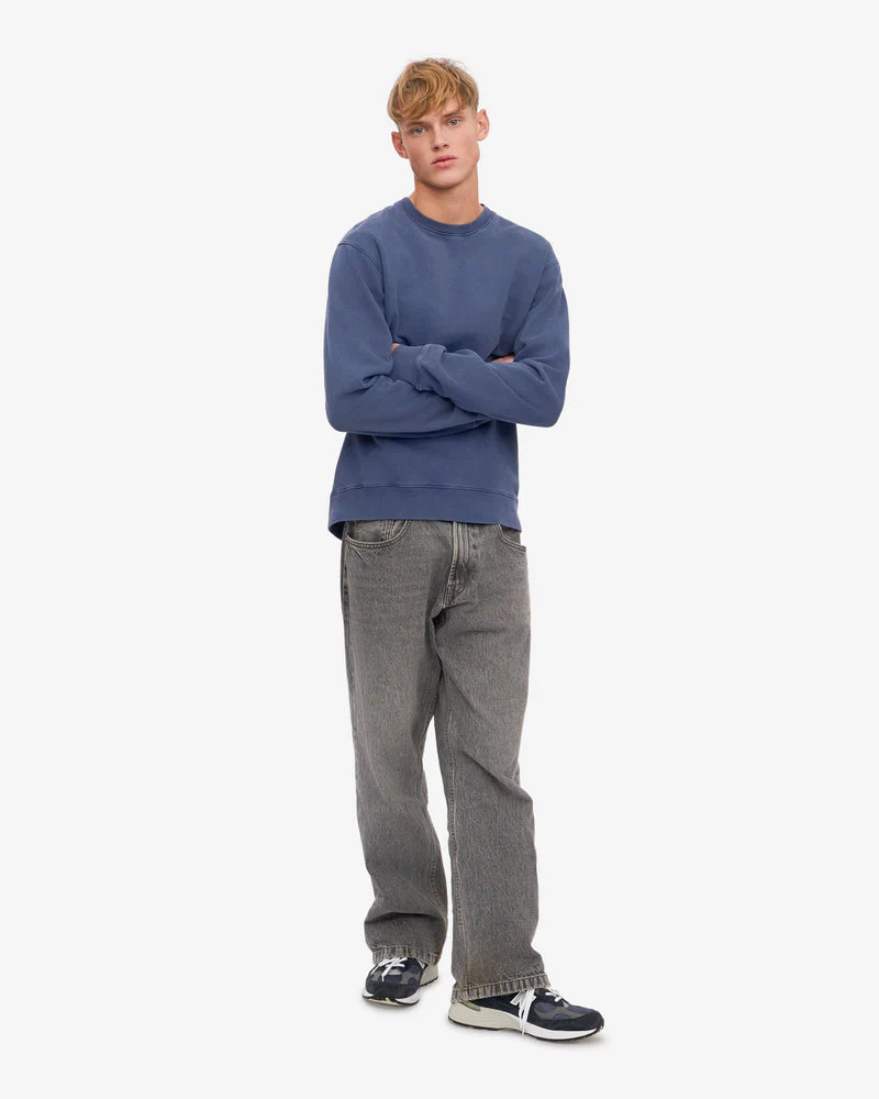 Colorful Standard Mens Classic Organic Crew Neck Sweatshirt - Neptune Blue - Image 3