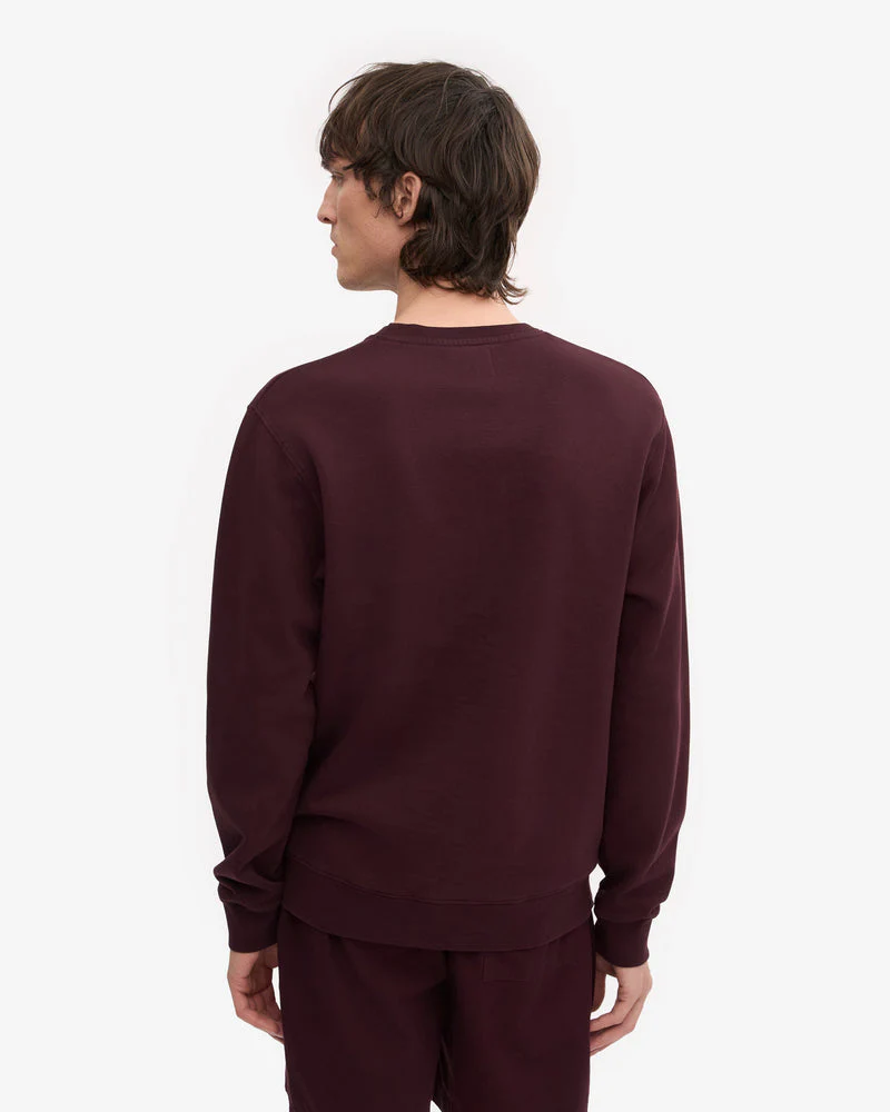 Colorful Standard Mens Classic Organic Crew Neck Sweatshirt - Oxblood Red - Image 4
