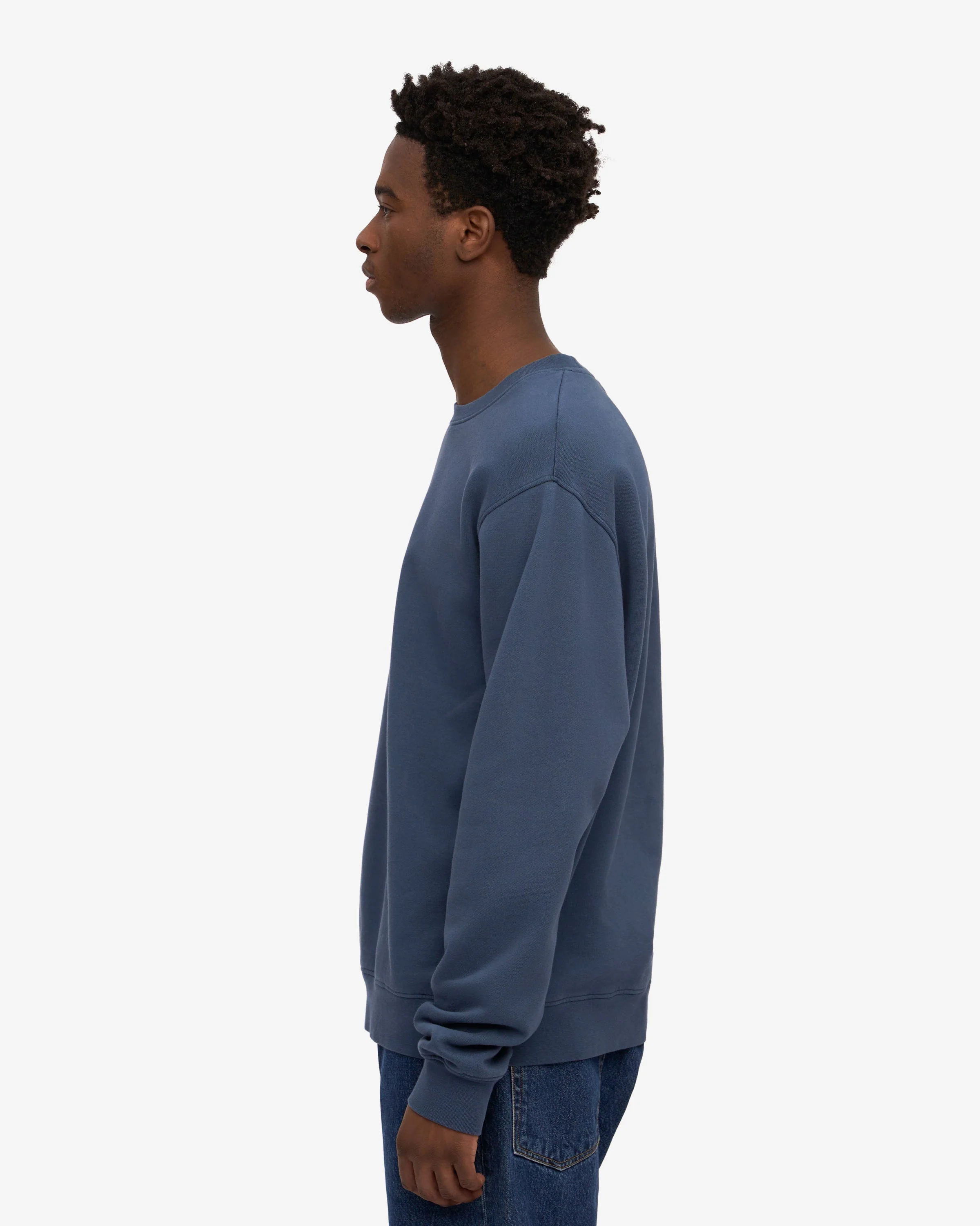Colorful Standard Mens Classic Organic Crew Neck Sweatshirt - Petrol Blue - Image 2