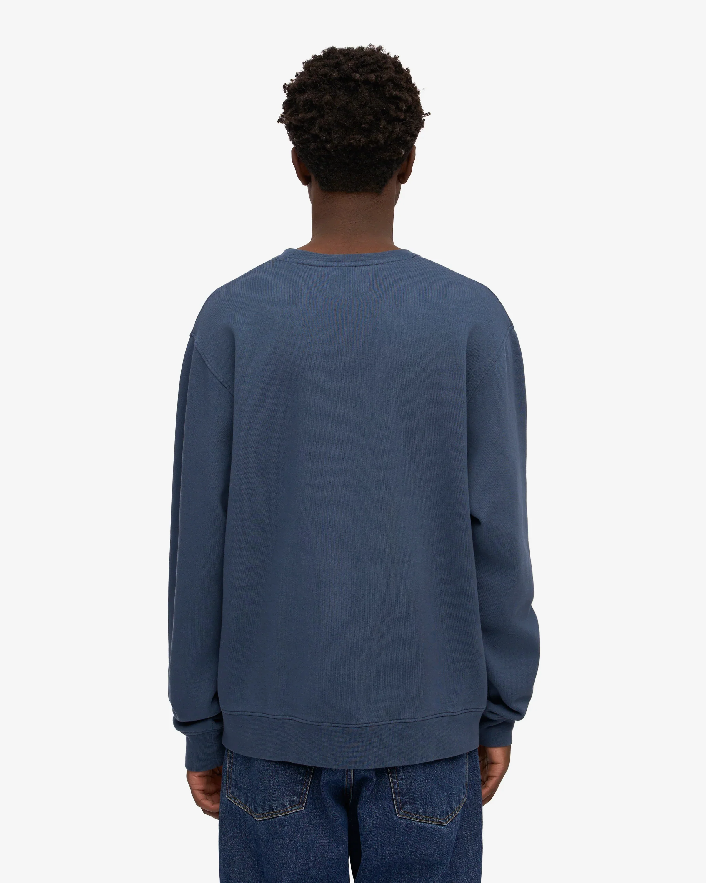 Colorful Standard Mens Classic Organic Crew Neck Sweatshirt - Petrol Blue - Image 3