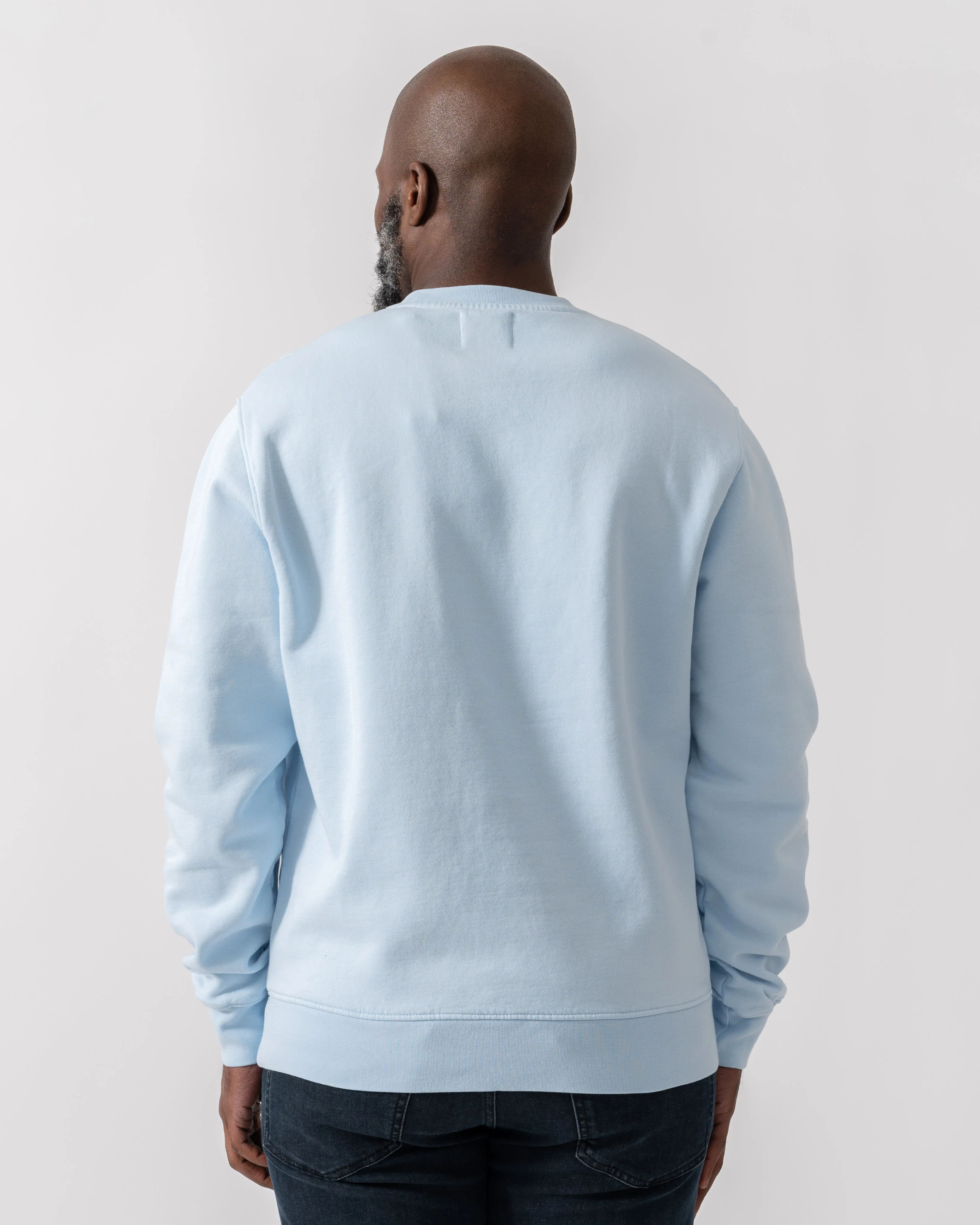 Colorful Standard Mens Classic Organic Crew Neck Sweatshirt - Polar Blue - Image 3
