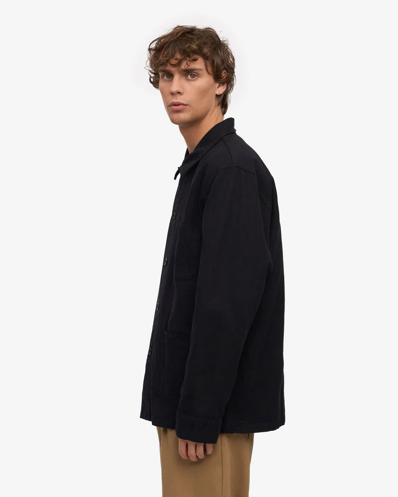 Colorful Standard Mens Organic Workwear Jacket - Deep Black - Image 5