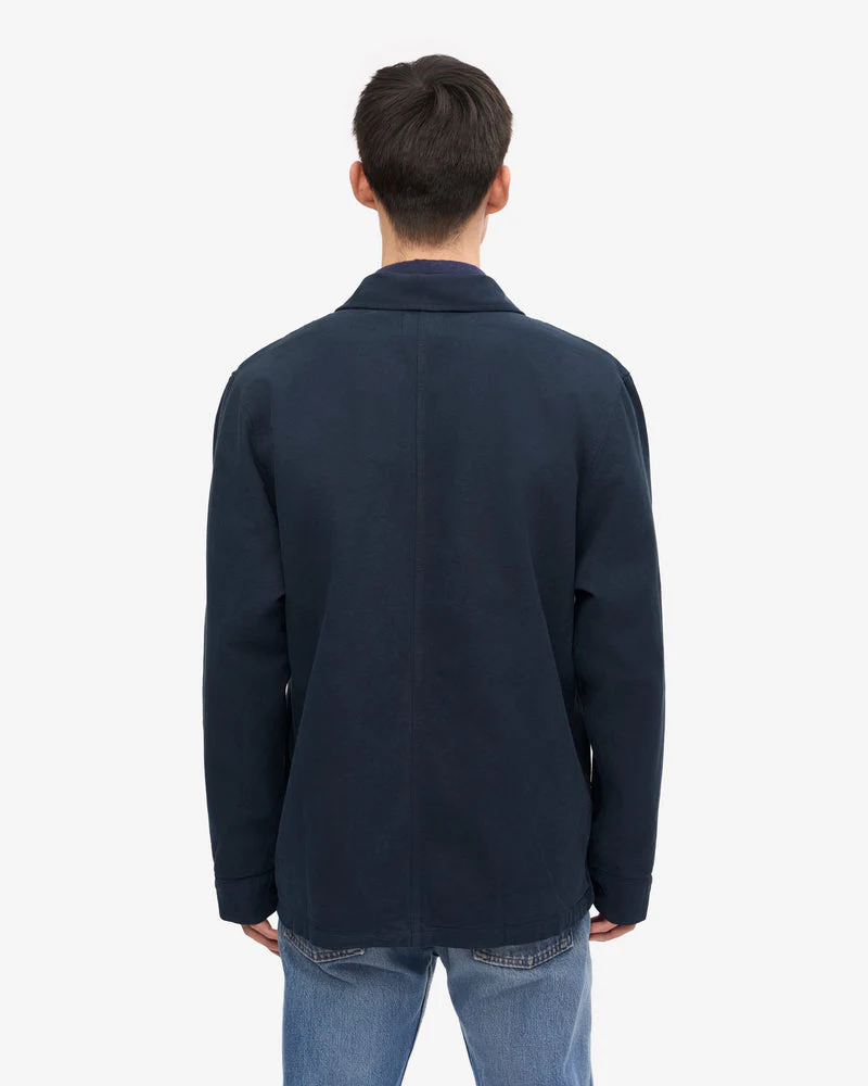 Colorful Standard Mens Organic Workwear Jacket - Navy Blue - Image 4