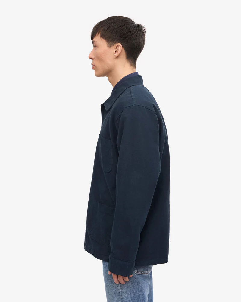 Colorful Standard Mens Organic Workwear Jacket - Navy Blue - Image 5