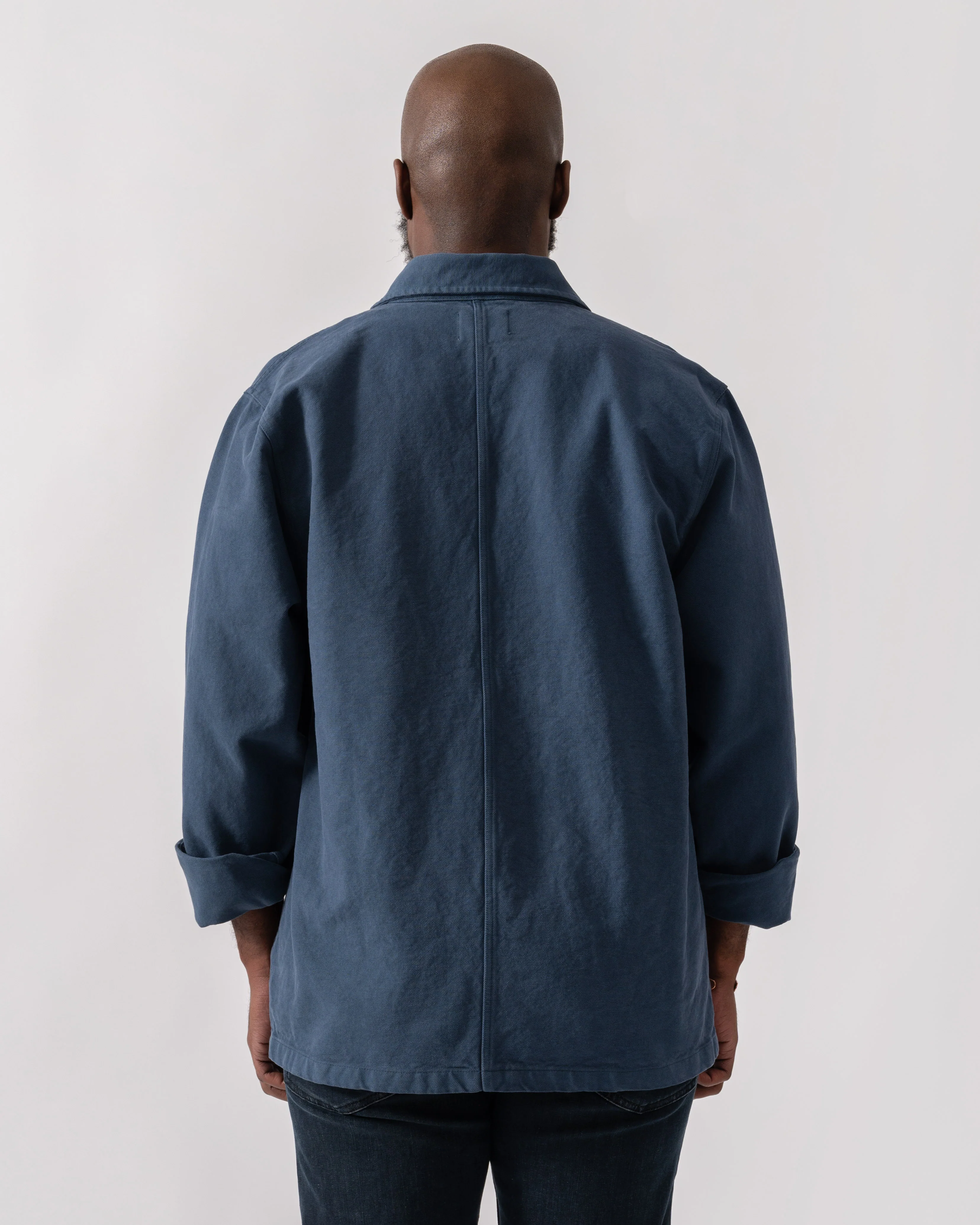 Colorful Standard Mens Organic Workwear Jacket - Petrol Blue - Image 4