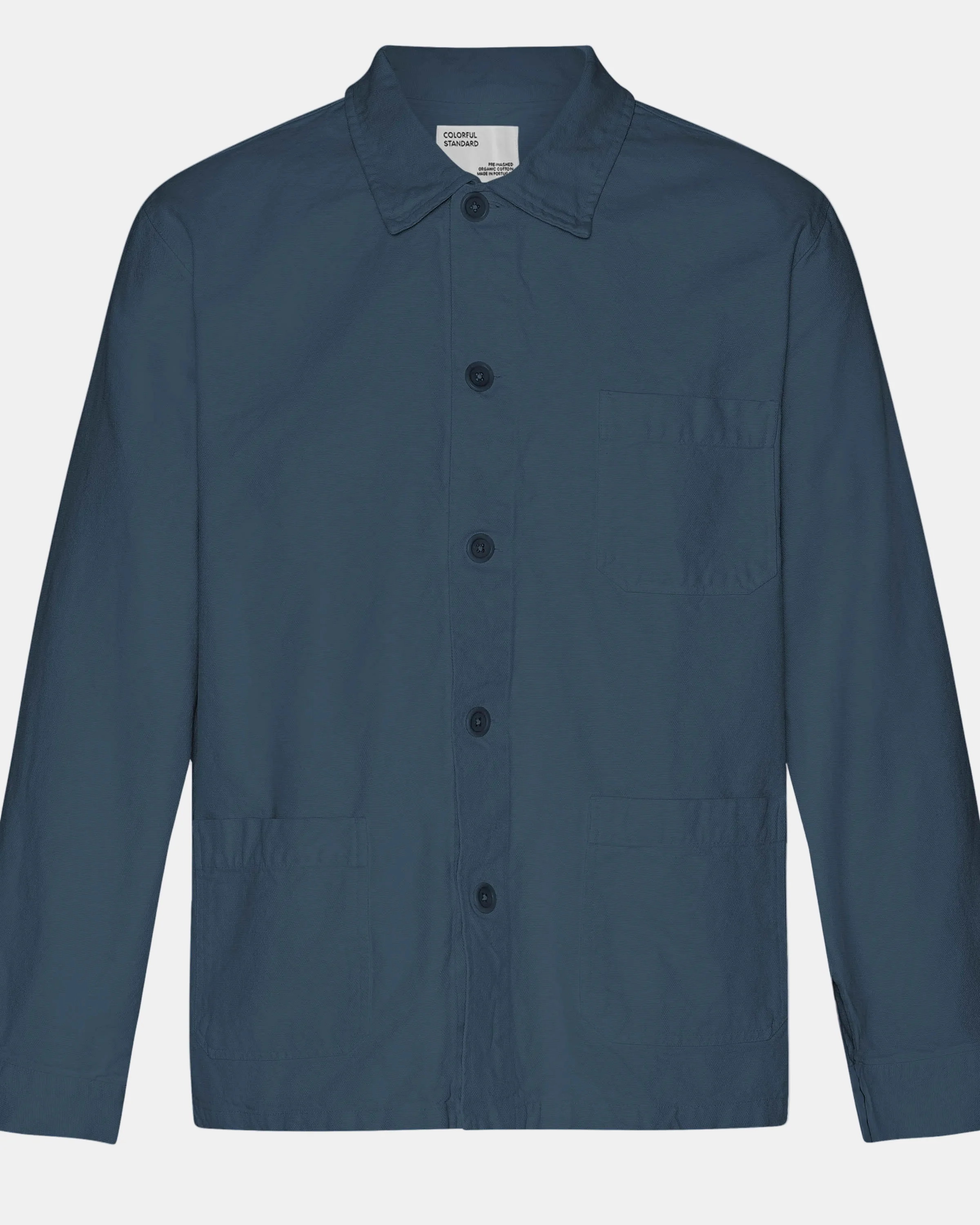 Colorful Standard Mens Organic Workwear Jacket - Petrol Blue - Image 5