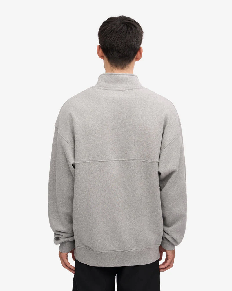 Colorful Standard Organic Quarter Zip Sweatshirt - Heather Grey - Image 4