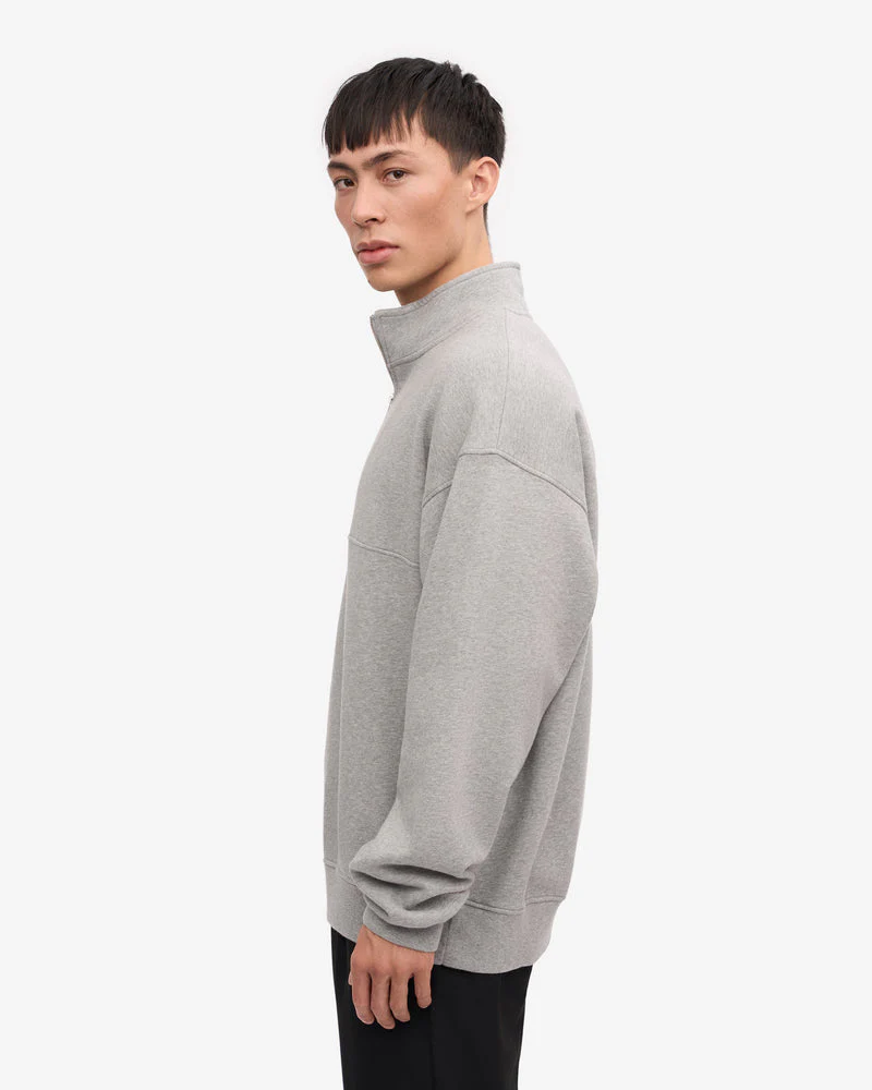 Colorful Standard Organic Quarter Zip Sweatshirt - Heather Grey - Image 5