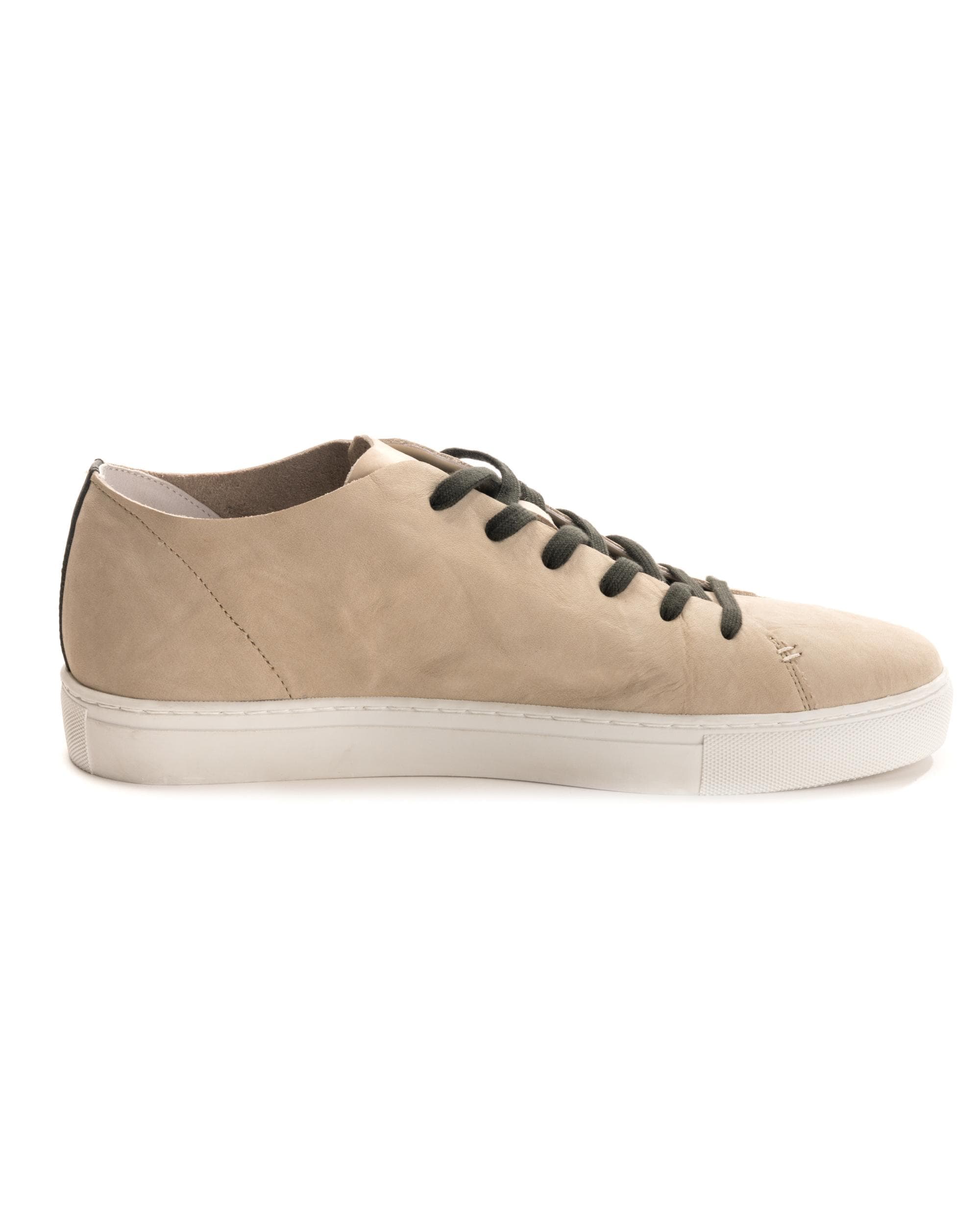Crime London Raw Lo Mens Trainer - Suede Cream - Image 4