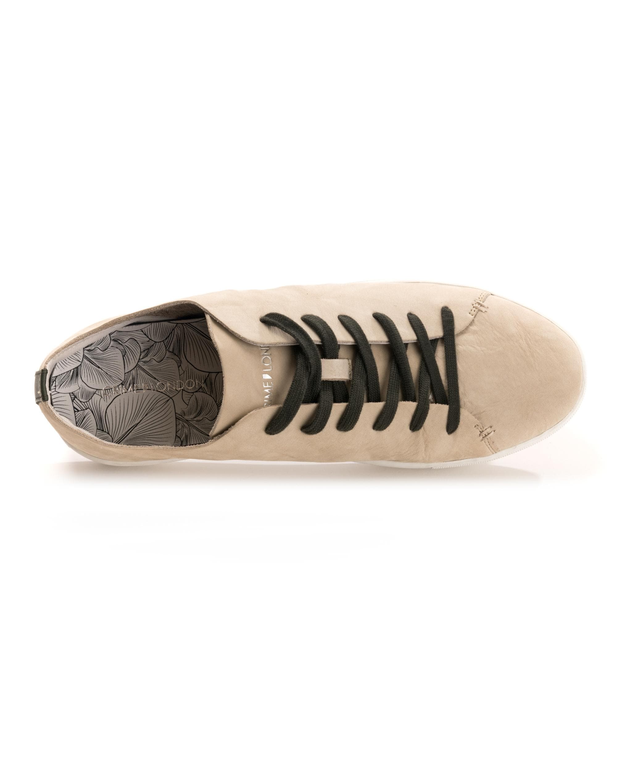Crime London Raw Lo Mens Trainer - Suede Cream - Image 5
