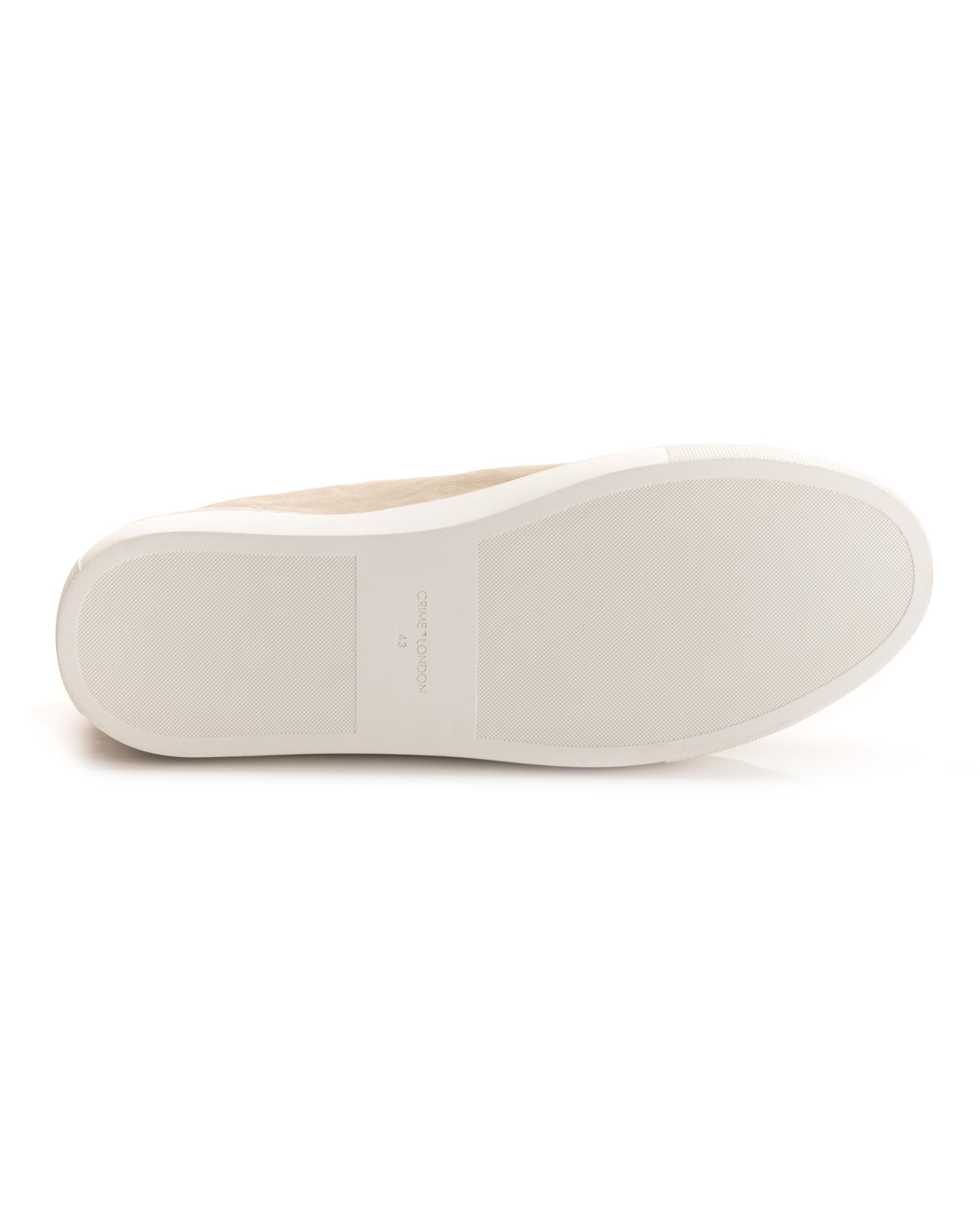Crime London Raw Lo Mens Trainer - Suede Cream - Image 6