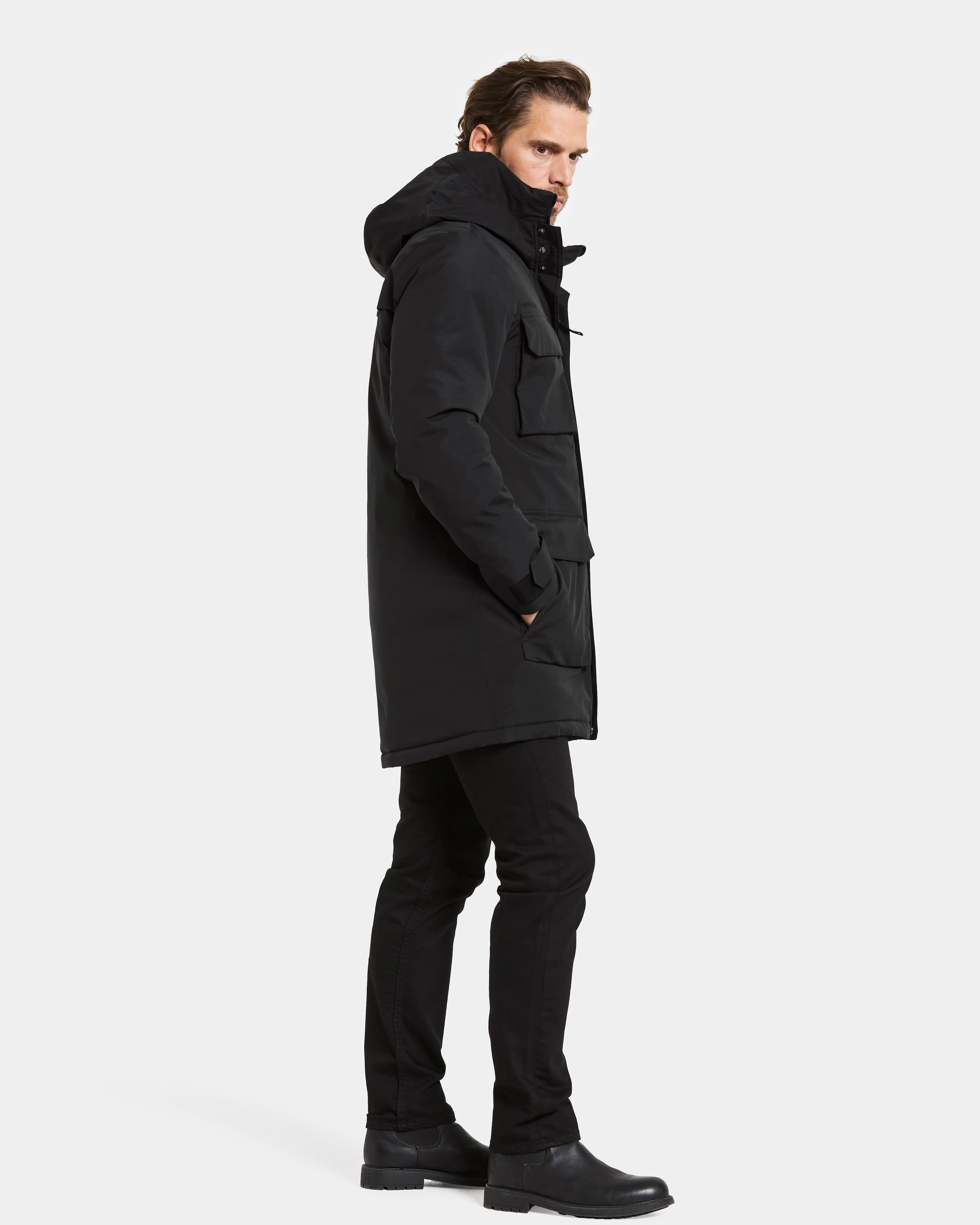Didriksons Aiden Mens Parka - Black 060 - Image 5