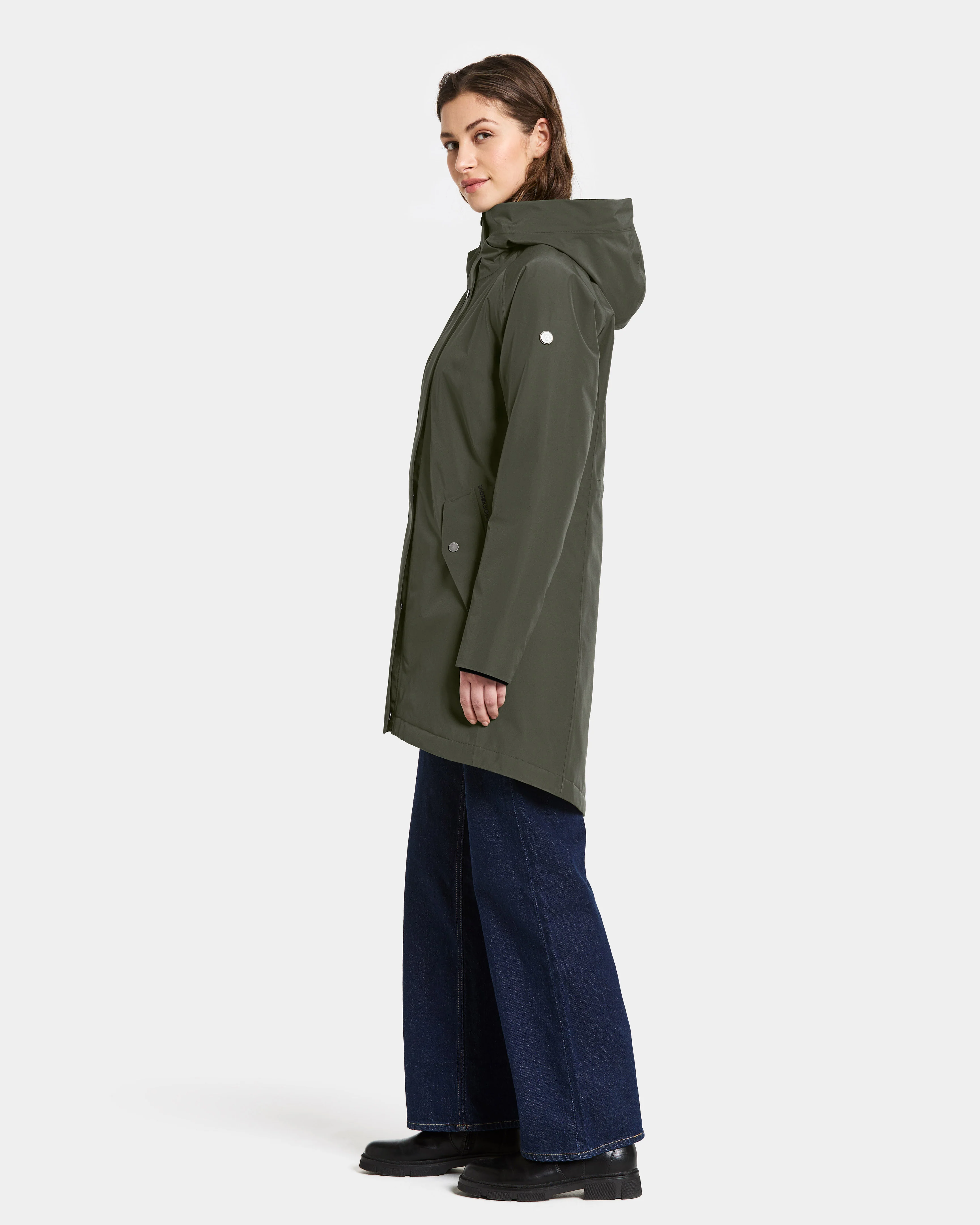 Didriksons Alana Womens Parka - Deep Green 300 - Image 3
