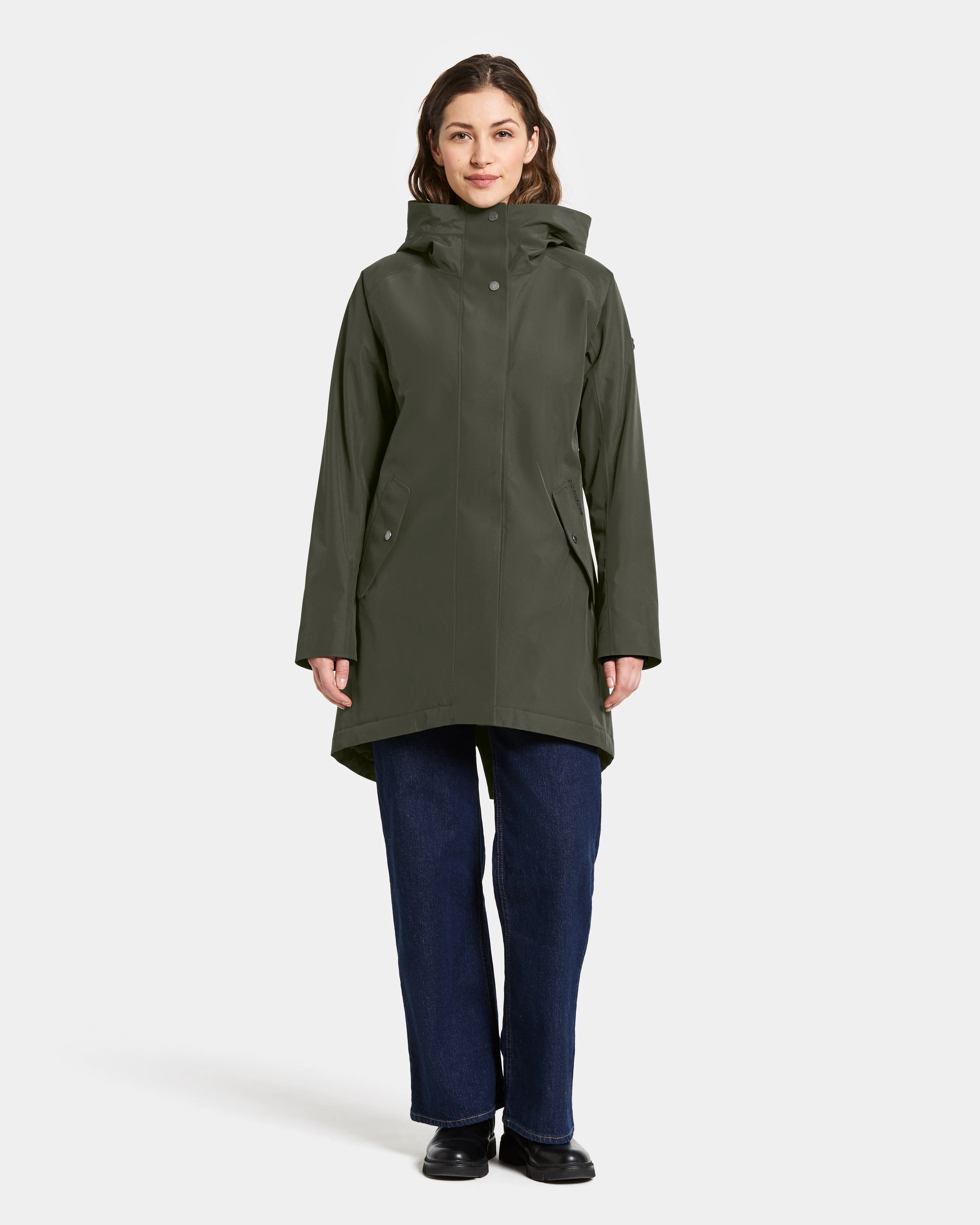 Didriksons Alana Womens Parka - Deep Green 300 - Image 4