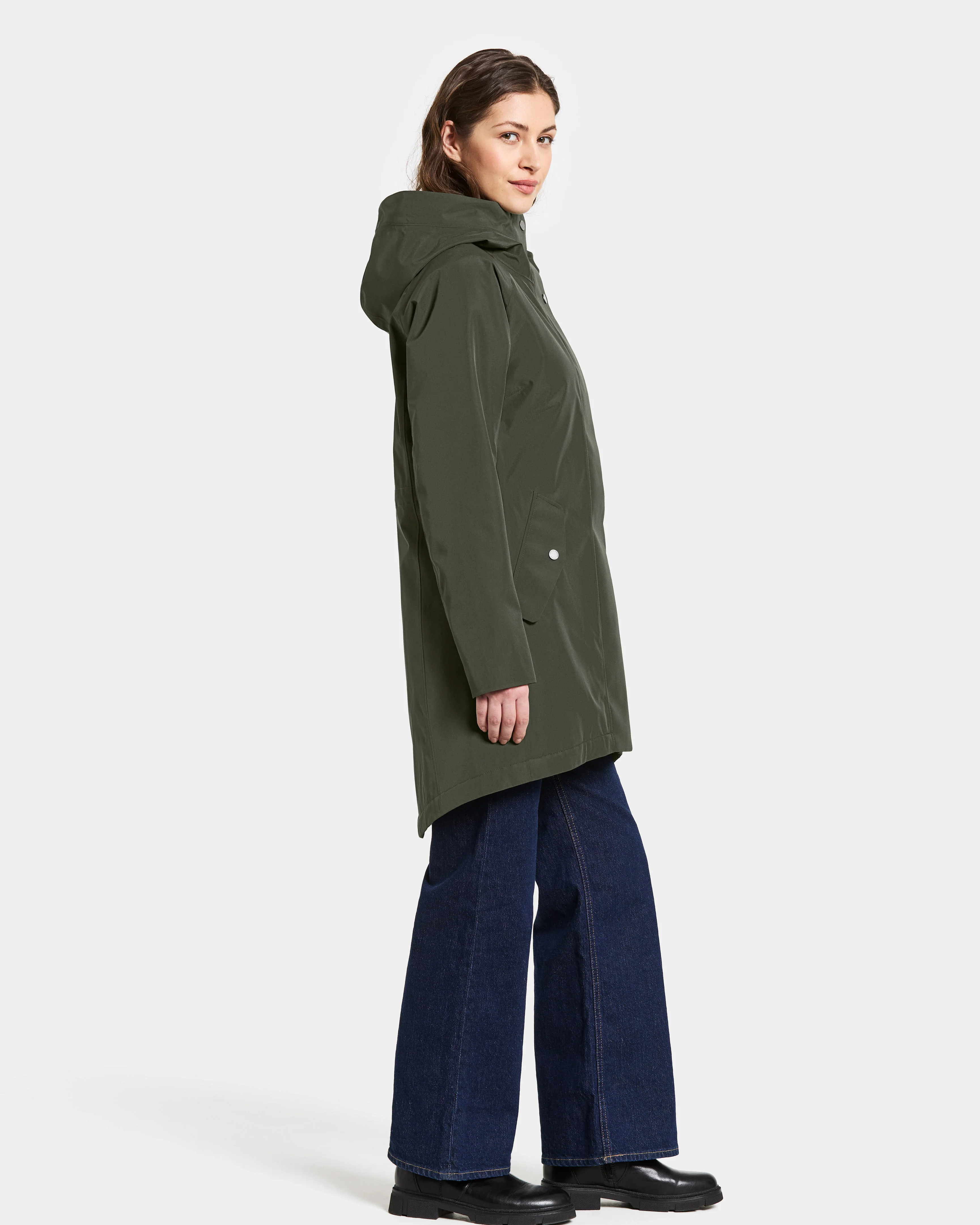 Didriksons Alana Womens Parka - Deep Green 300 - Image 5