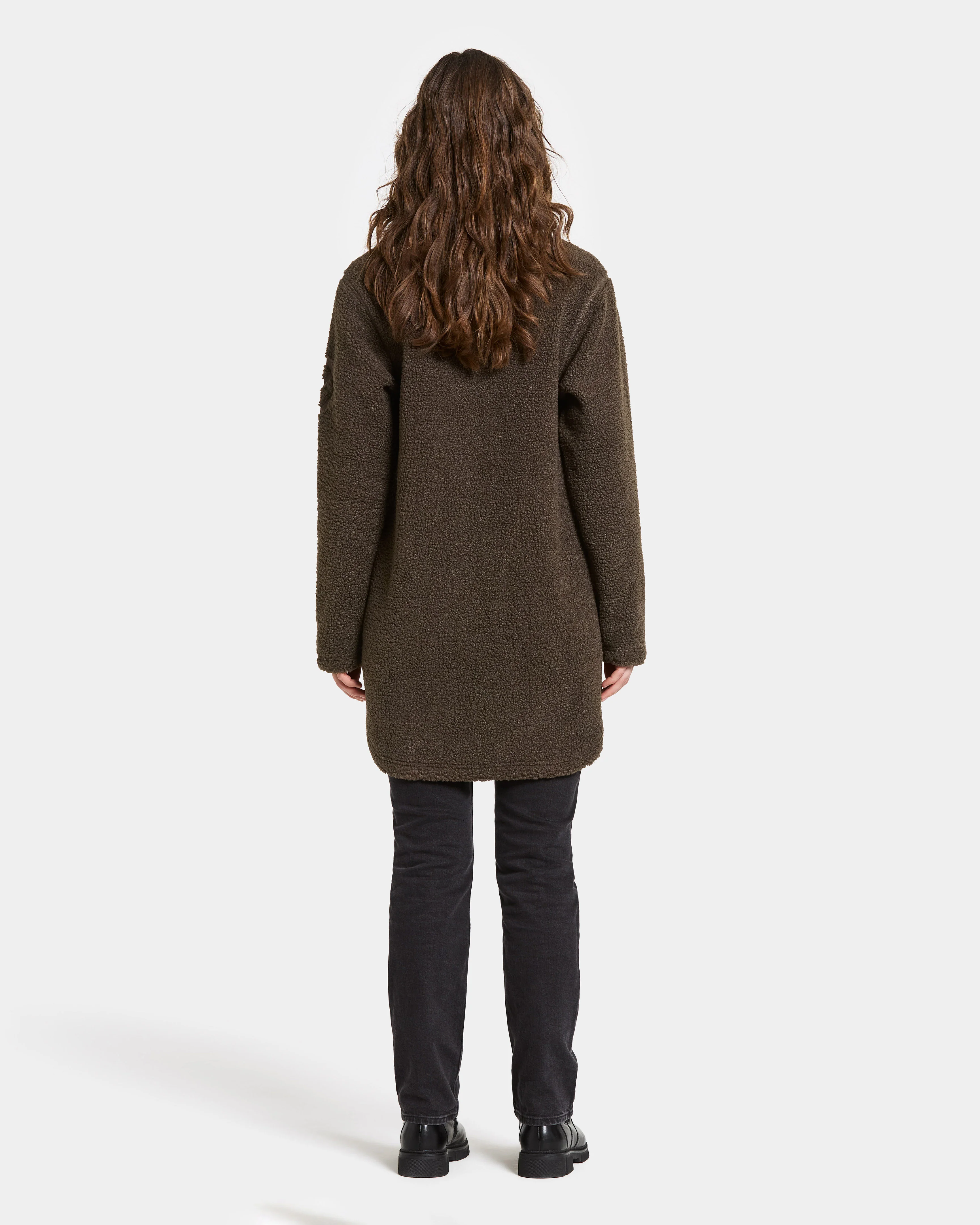 Didriksons Umi 3 Womens Full Zip Fleece - Dark Mocha F11 - Image 3