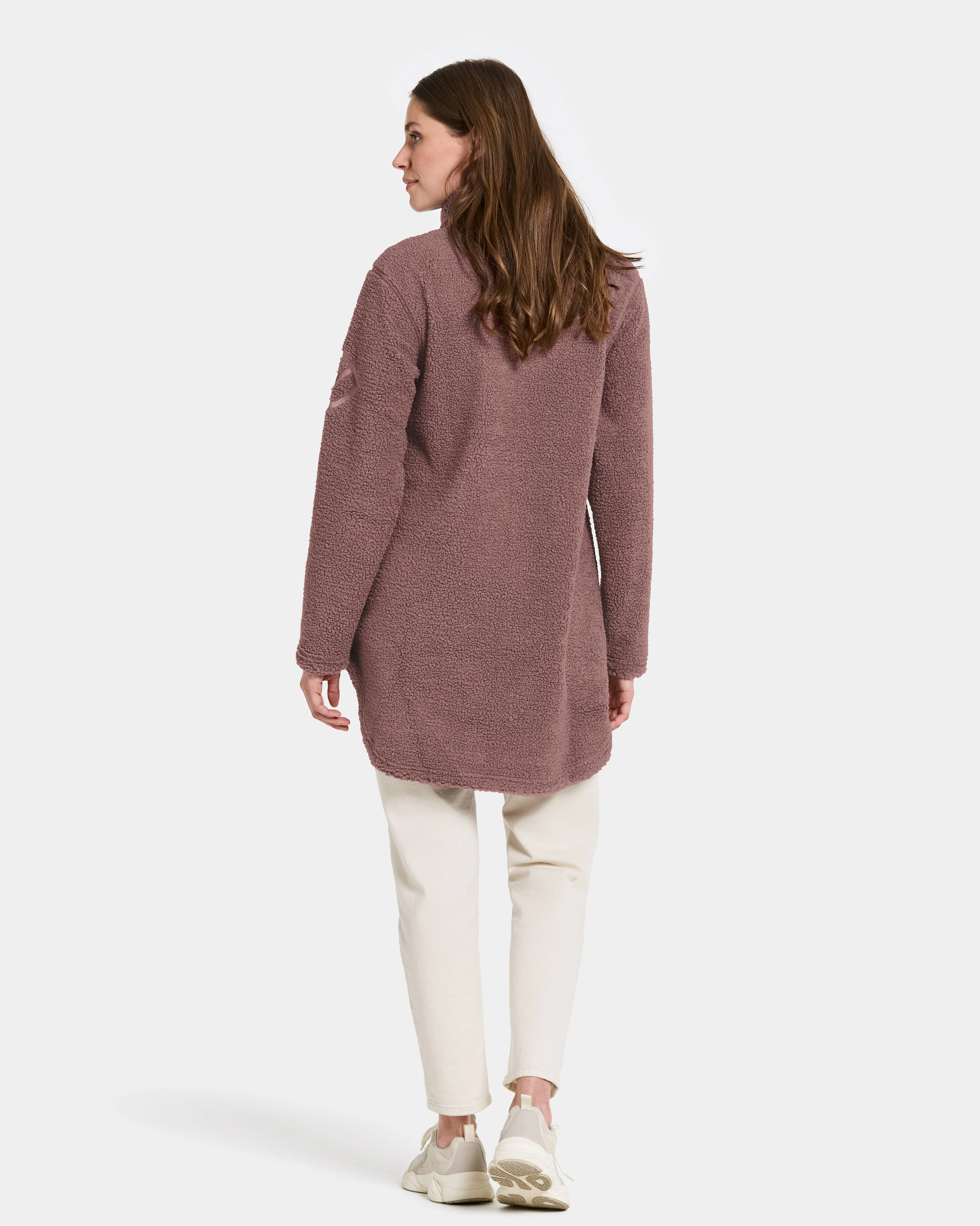 Didriksons Umi 3 Womens Full Zip Fleece - Faded Wine J05 - Image 3