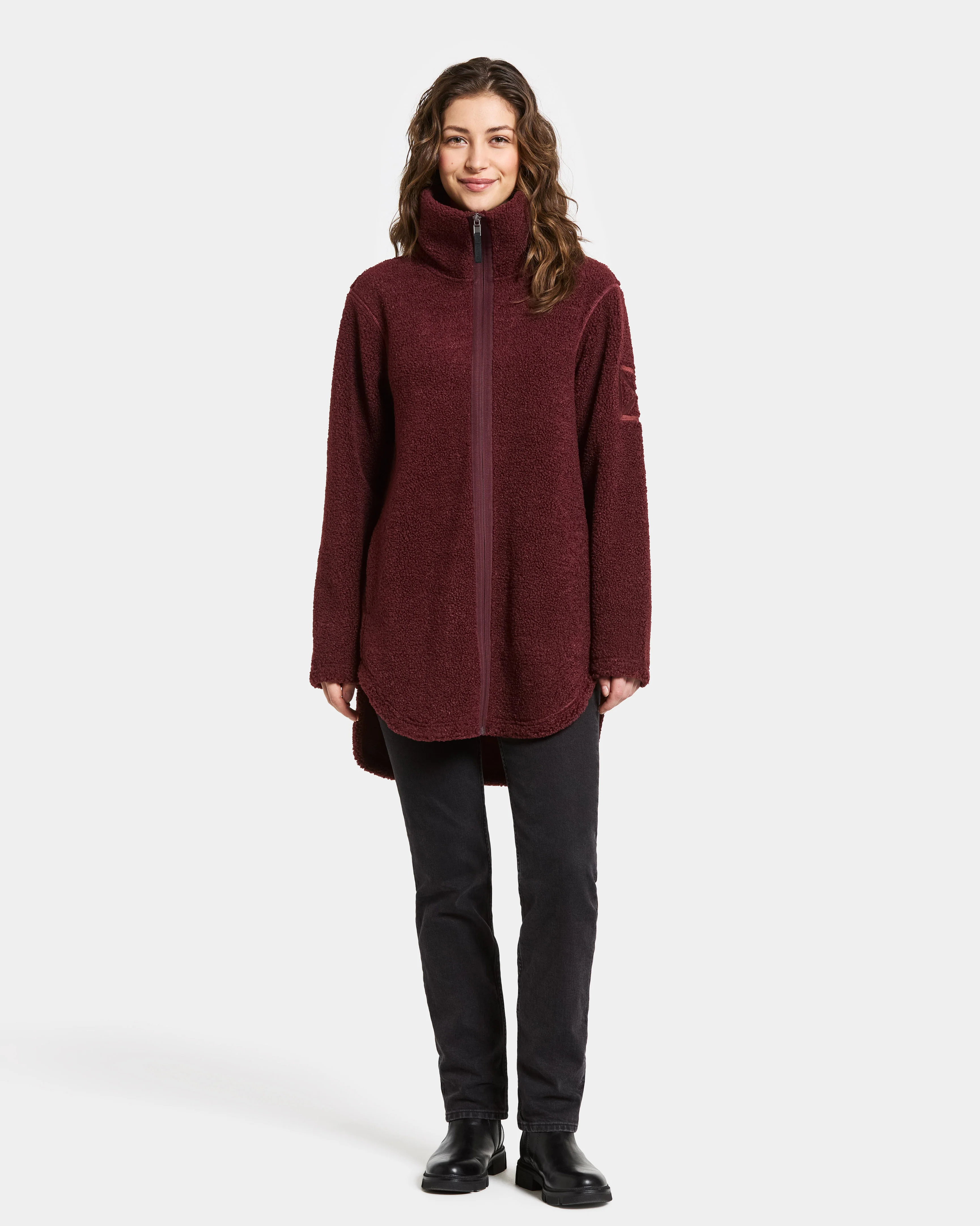 Didriksons Umi 3 Womens Full Zip Fleece - Old rust 147 - Image 4