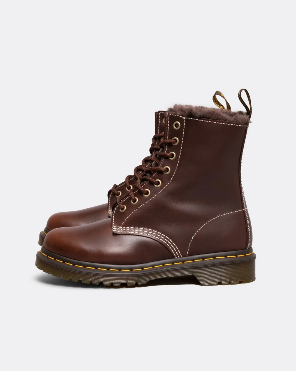 Dr Martens 1460 Serena Pull Up Womens Faux Fur Lined Boots - Image 3