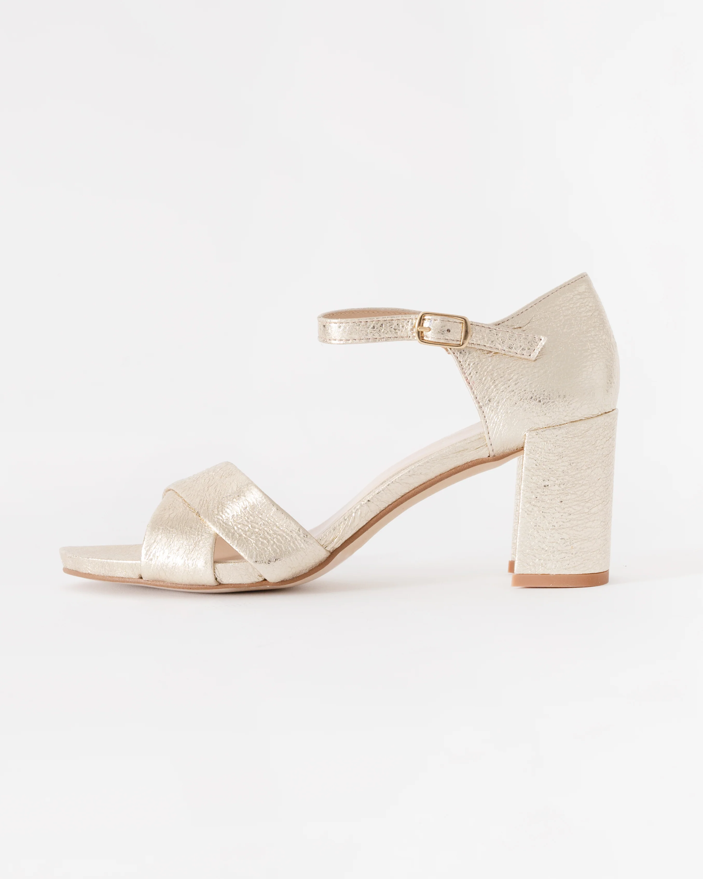 Elia B Hallie Womens Heeled Sandal - Platino - Image 2