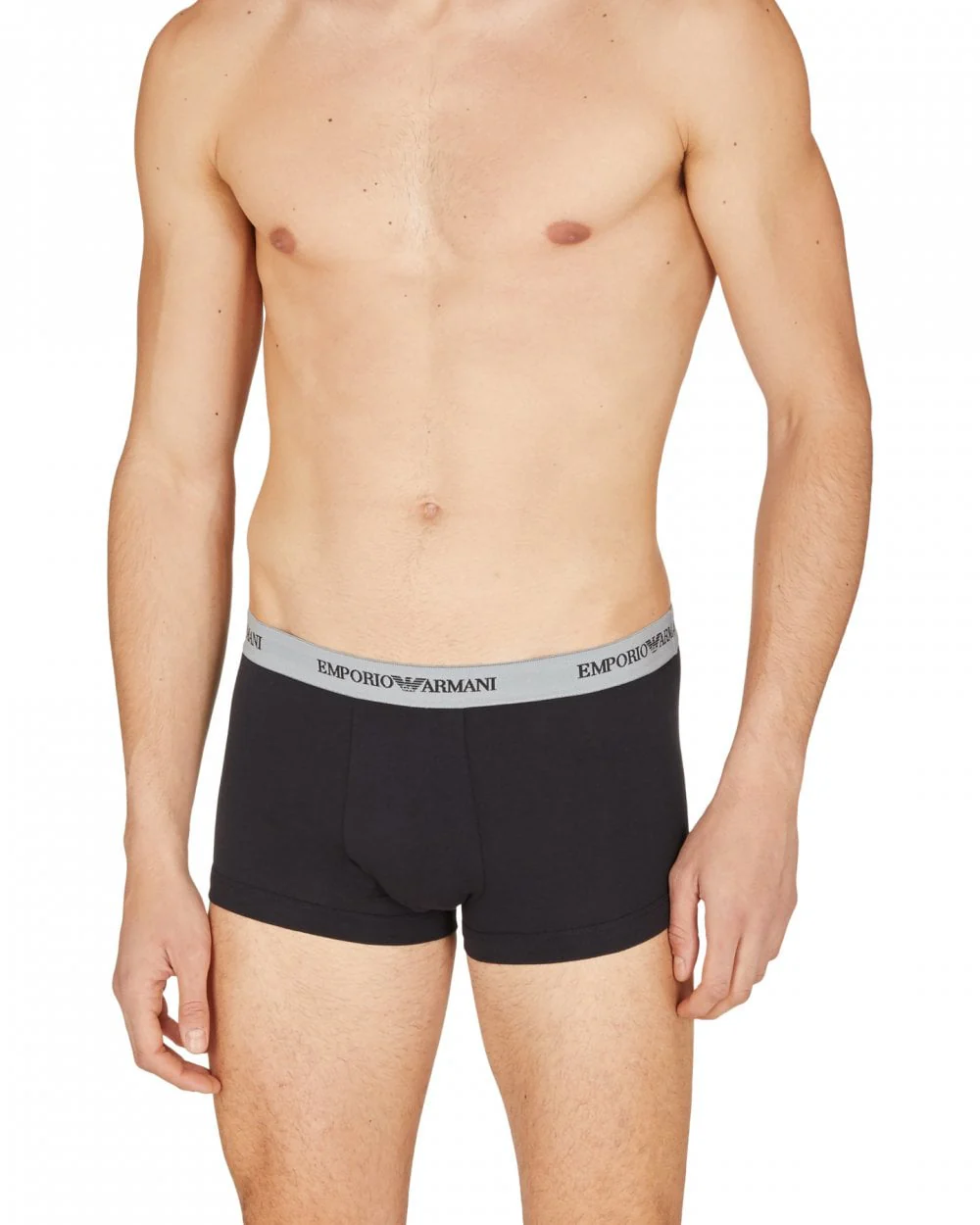 Emporio Armani 3-Pack Mens Contrast Waistband Stretch Boxer Briefs - Image 3
