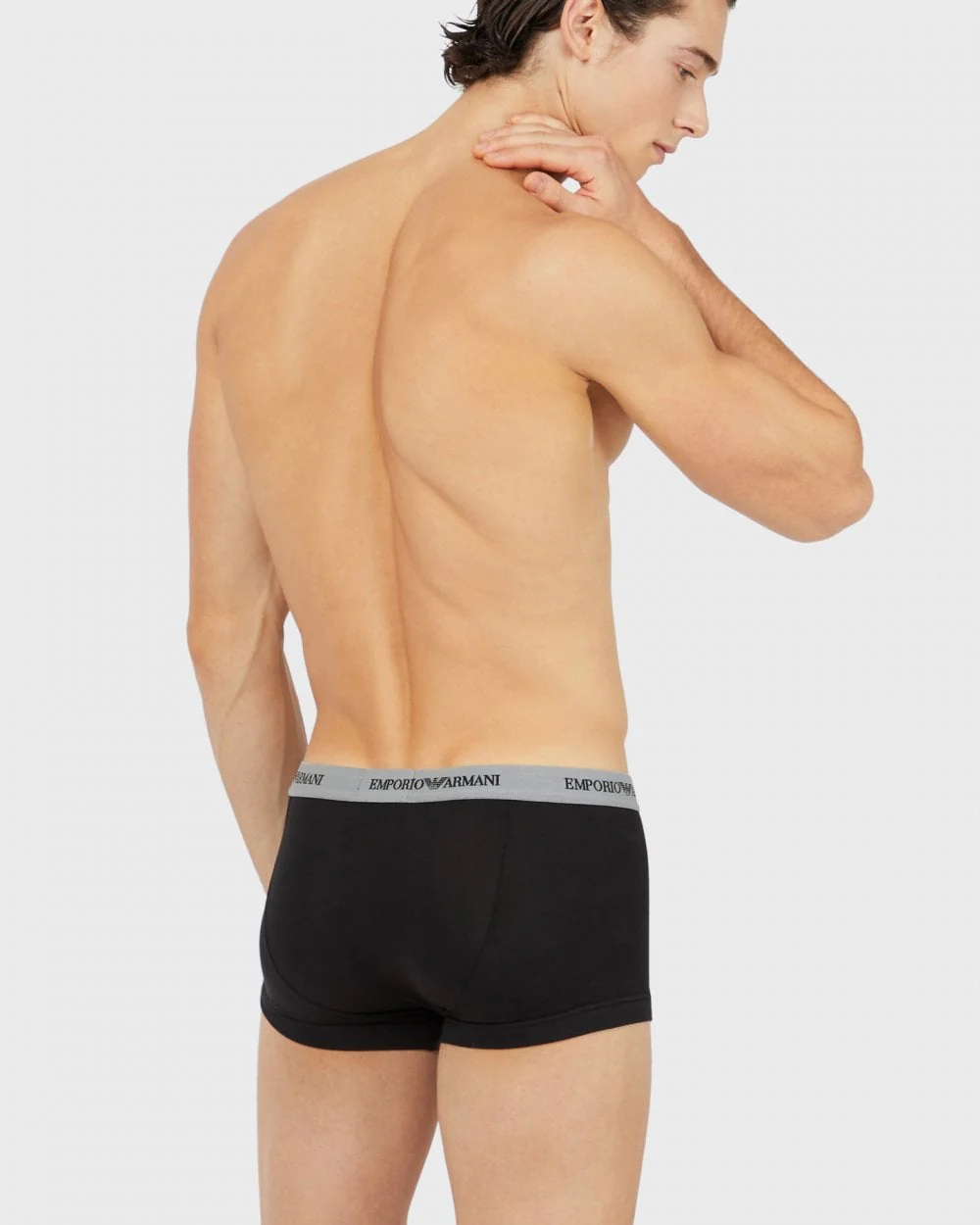 Emporio Armani 3-Pack Mens Contrast Waistband Stretch Boxer Briefs - Image 4