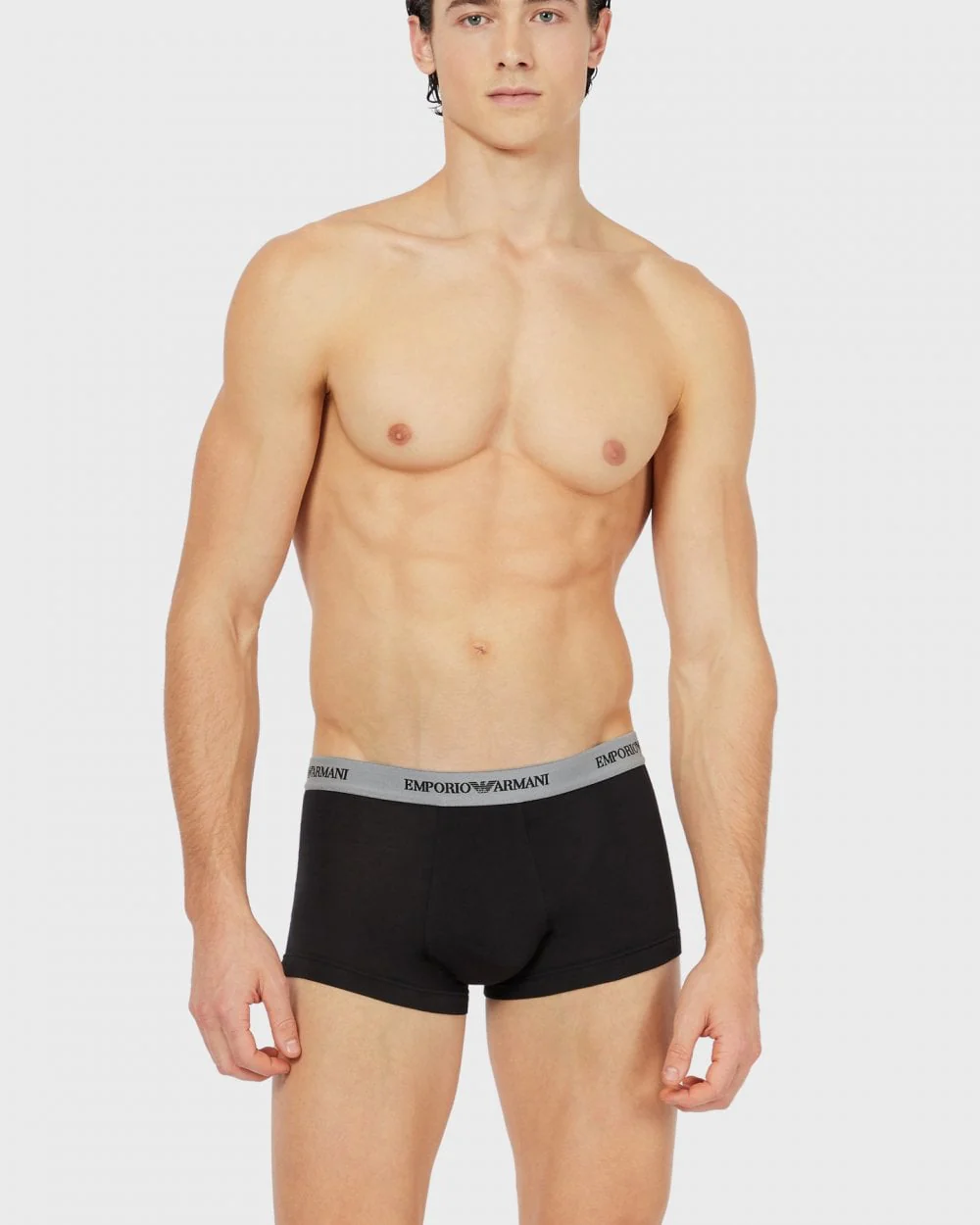 Emporio Armani 3-Pack Mens Contrast Waistband Stretch Boxer Briefs - Image 5