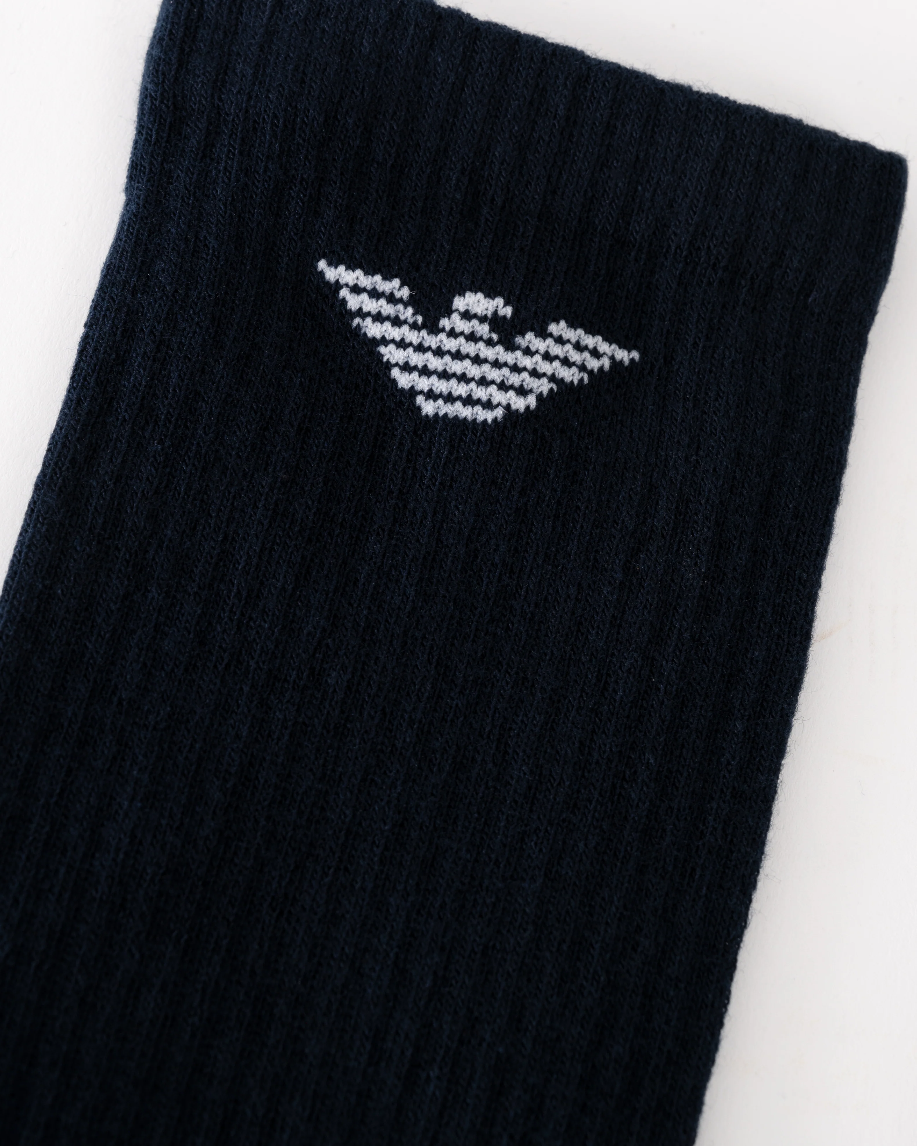 Emporio Armani 3-Pack Mens Eagle Logo Socks - Blue/Blue/Blue - Image 2