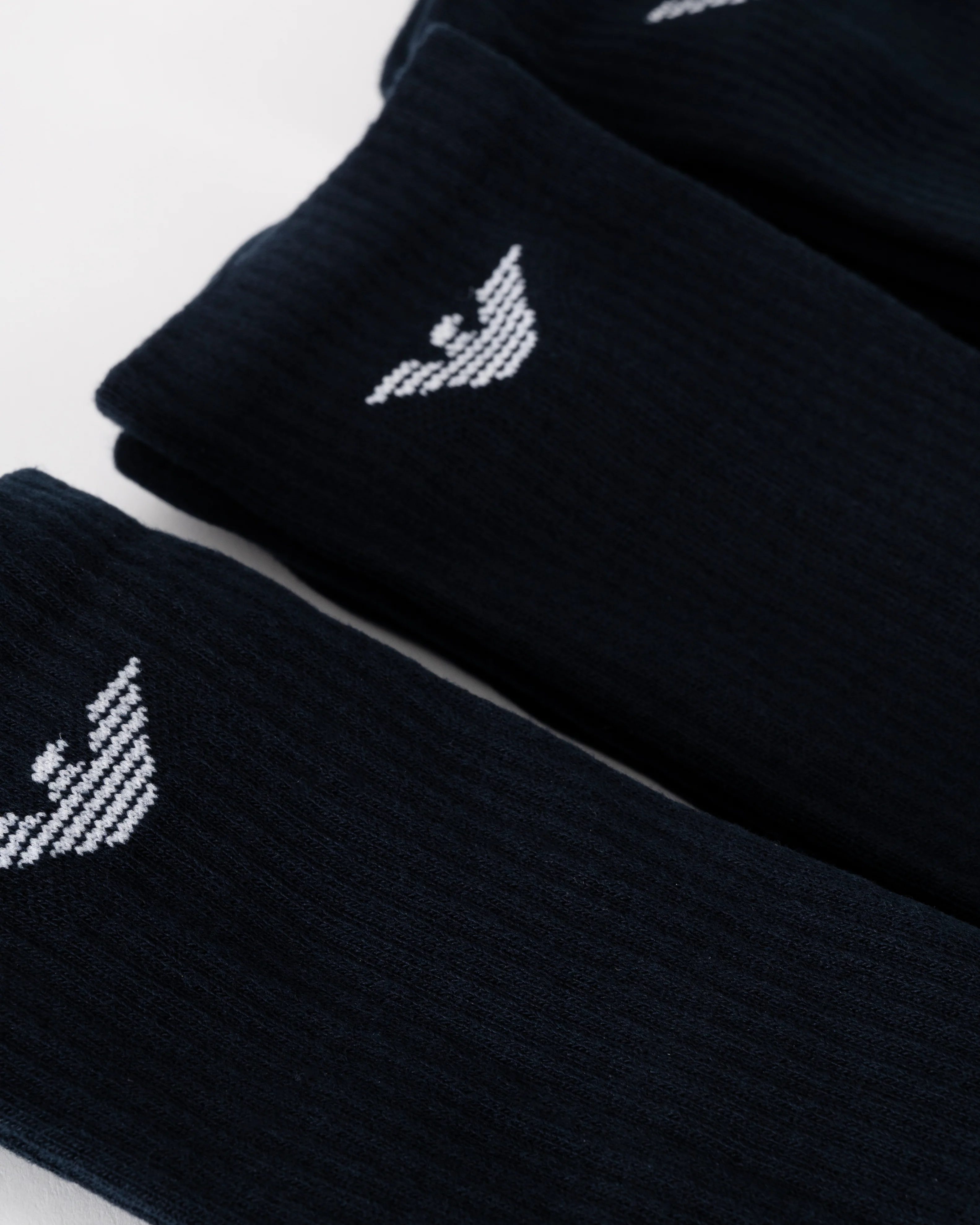 Emporio Armani 3-Pack Mens Eagle Logo Socks - Blue/Blue/Blue - Image 4