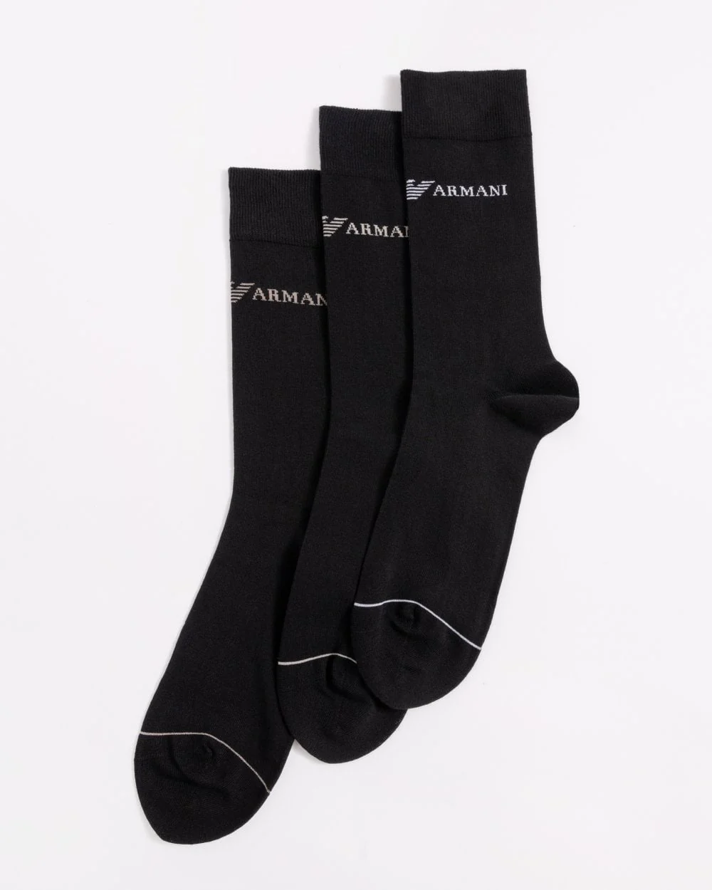 Emporio Armani 3 Pack Mens Eagle Logo Sport Socks - Image 2