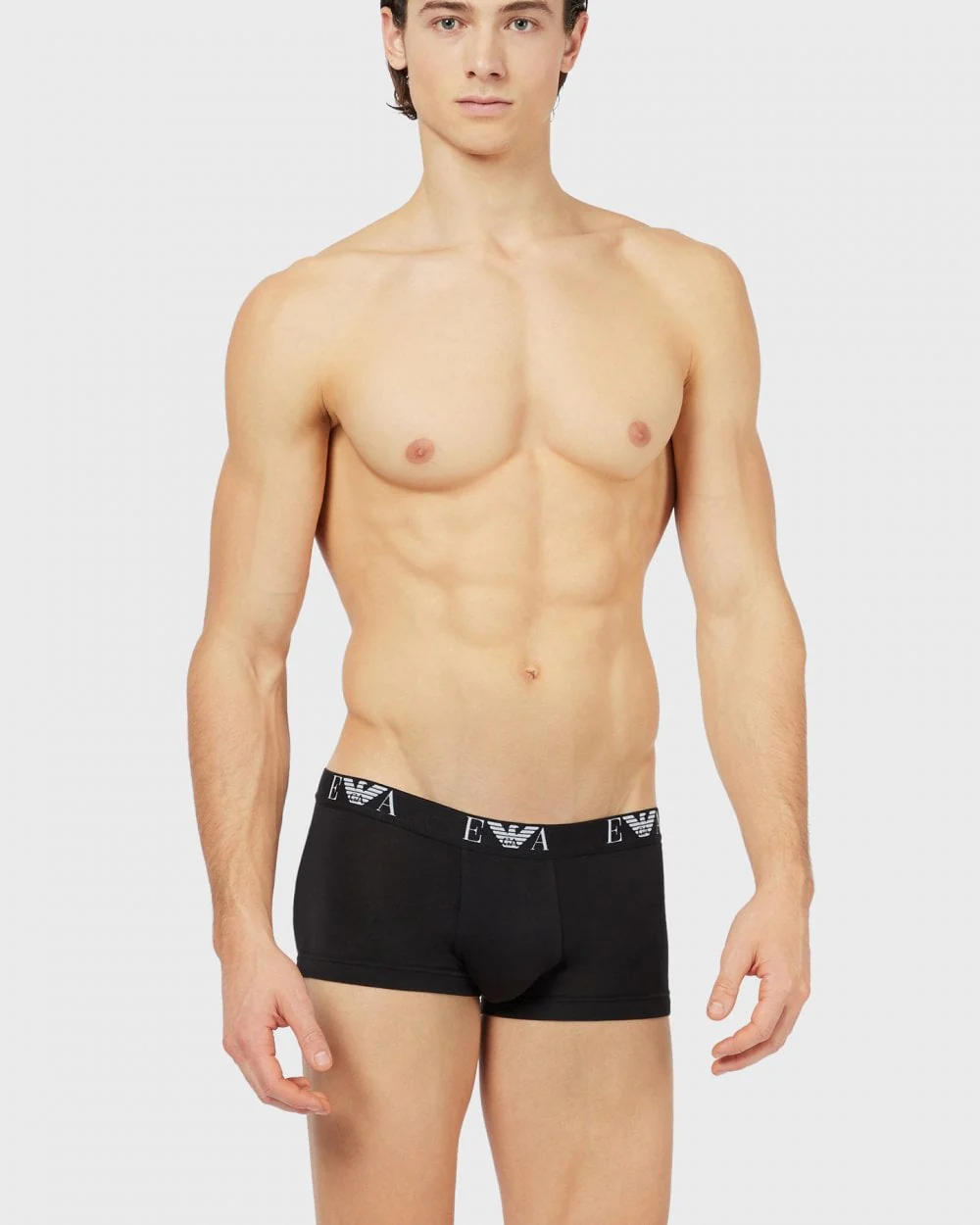Emporio Armani 3-Pack Mens Stretch Trunks - Black/Black/Black - Image 3