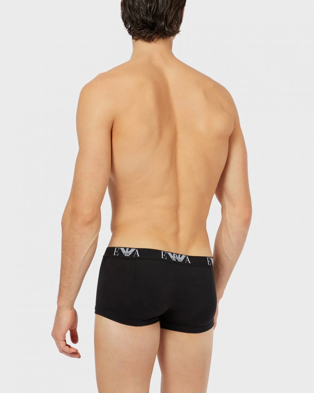 Emporio Armani 3-Pack Mens Stretch Trunks - Black/Black/Black - Image 4