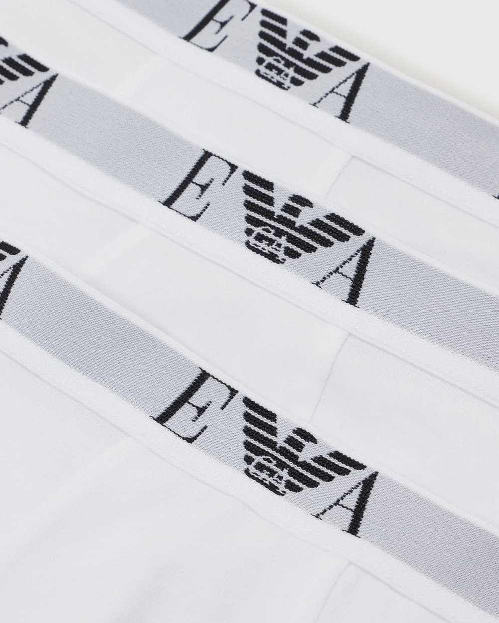 Emporio Armani 3-Pack Mens Stretch Trunks - White/White/White - Image 2