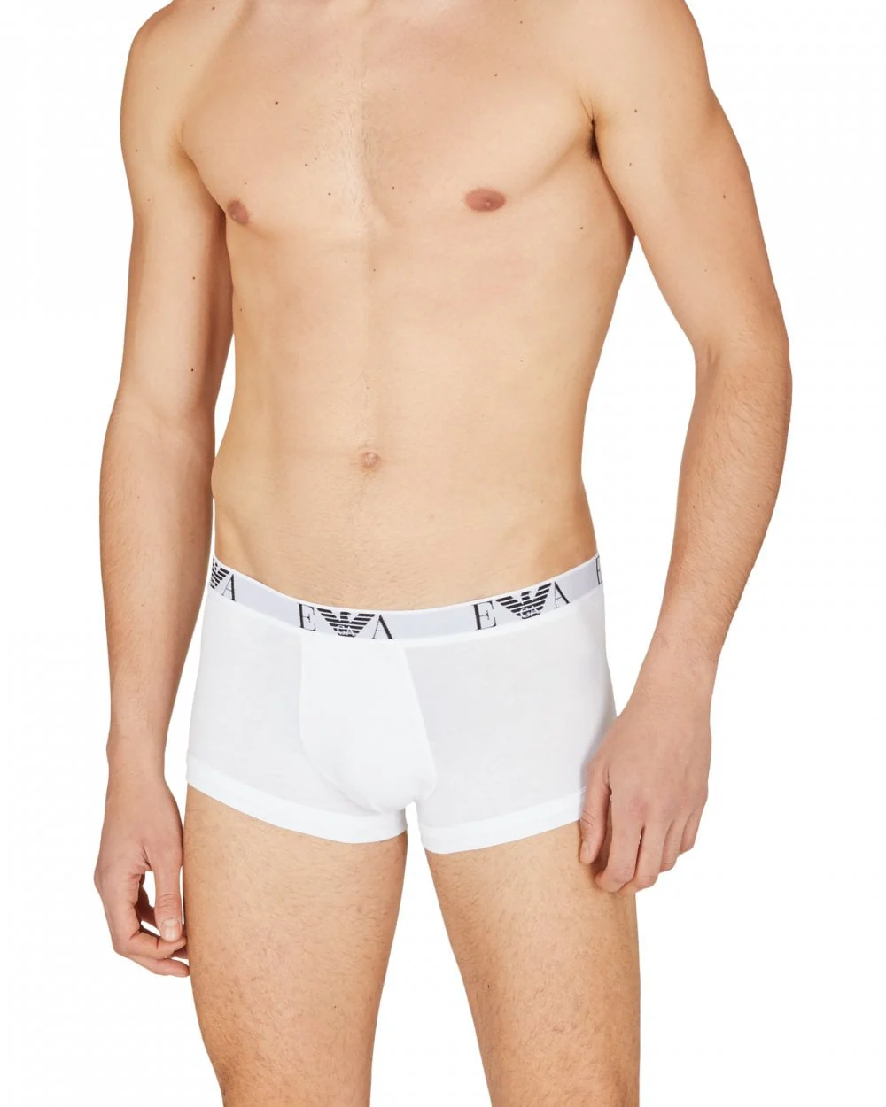 Emporio Armani 3-Pack Mens Stretch Trunks - White/White/White - Image 3
