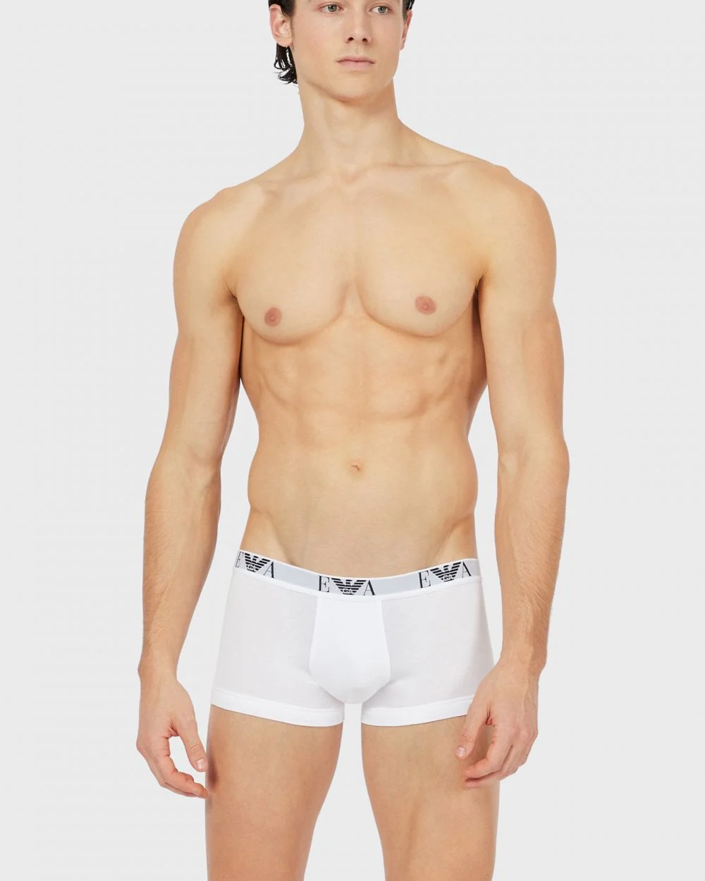 Emporio Armani 3-Pack Mens Stretch Trunks - White/White/White - Image 5