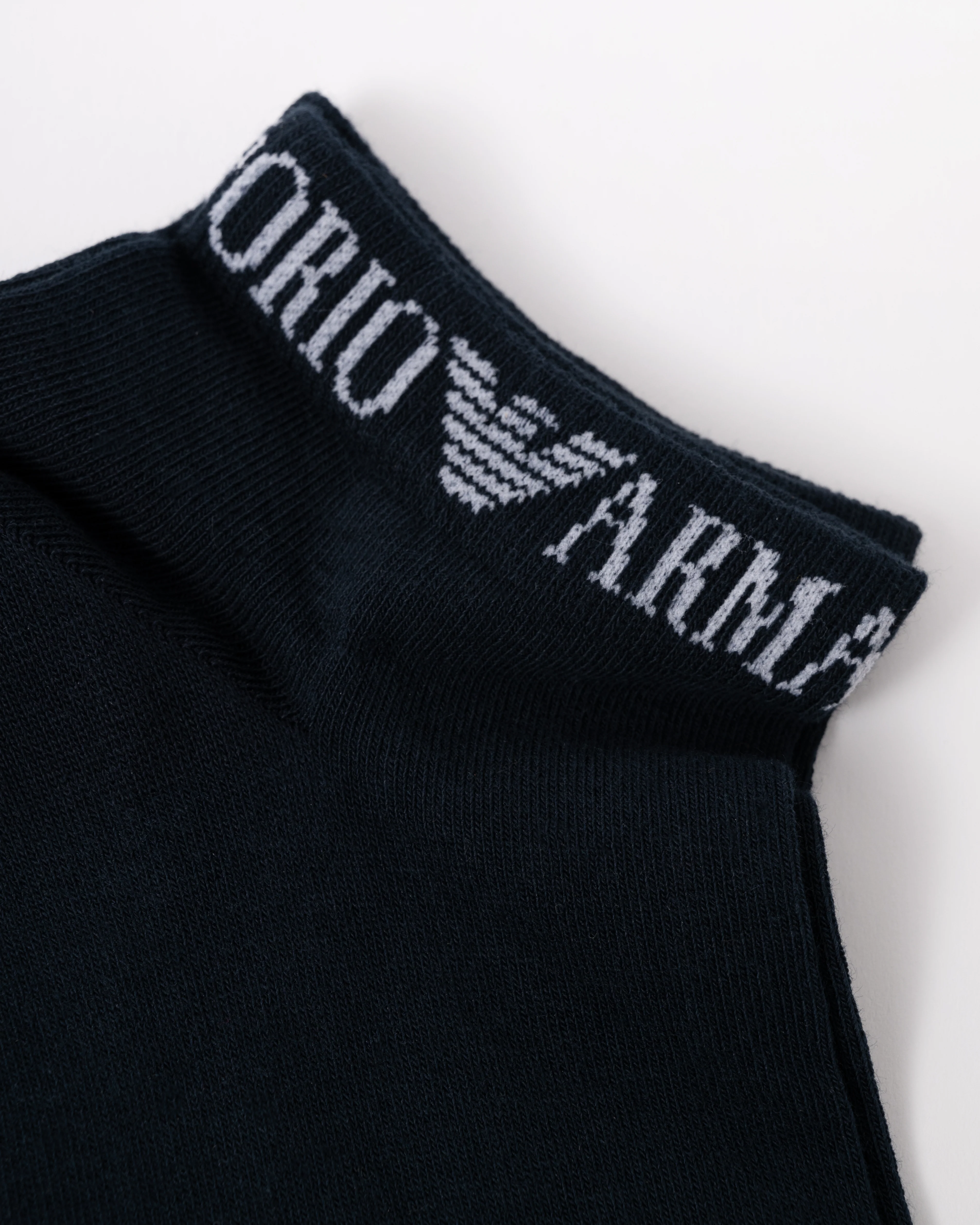 Emporio Armani 3-Pack Mens Trainer Socks - Armani Blue - Image 2