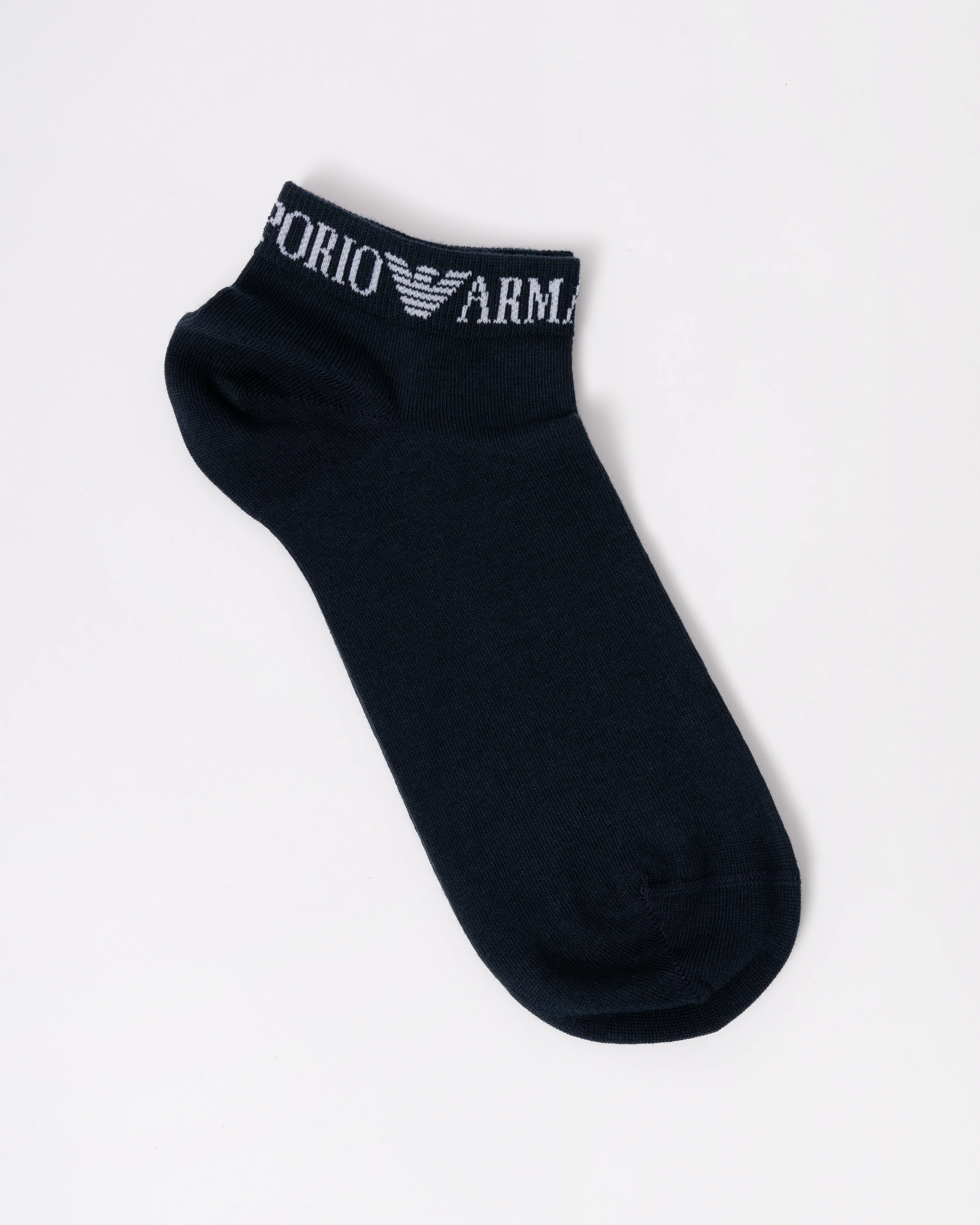 Emporio Armani 3-Pack Mens Trainer Socks - Armani Blue - Image 3
