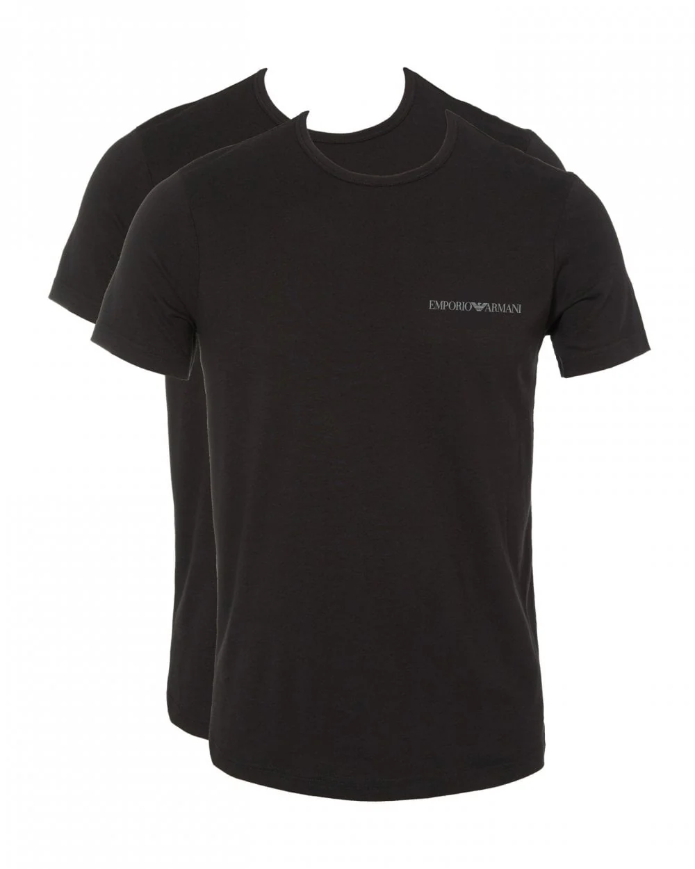 Emporio Armani Mens 2-Pack Core Logoband Loungewear T-Shirt - Image 2