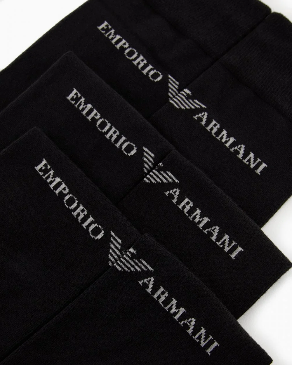 Emporio Armani Mens 3-Pack Knit Short Socks 302402-4F254 - Image 2