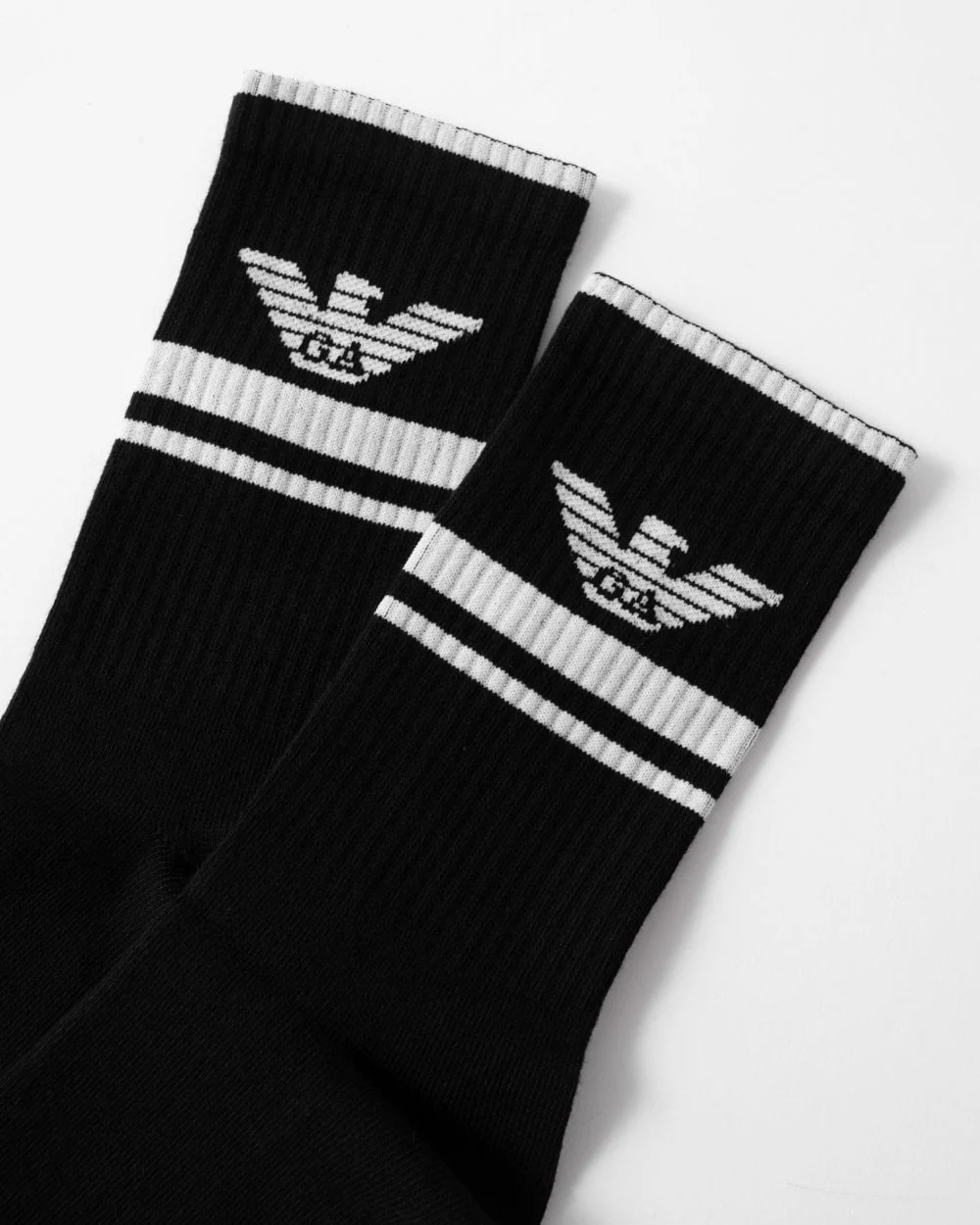 Emporio Armani Mens 3-Pack Knit Short Socks 303133-4F301 - Image 2