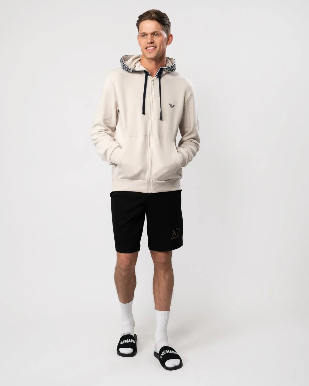 Emporio Armani Mens Eagle Logo Full Zip Hoodie - Image 3